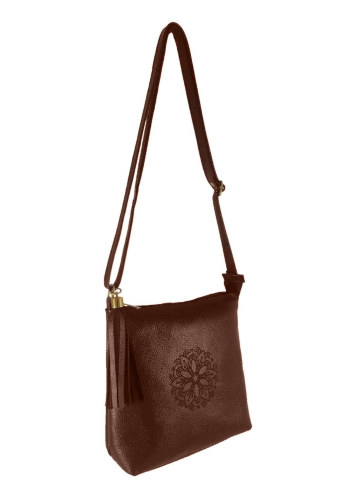 Imagem principal Bolsa Transversal TopGrife Estampa Mandala Couro TopGrife marrom