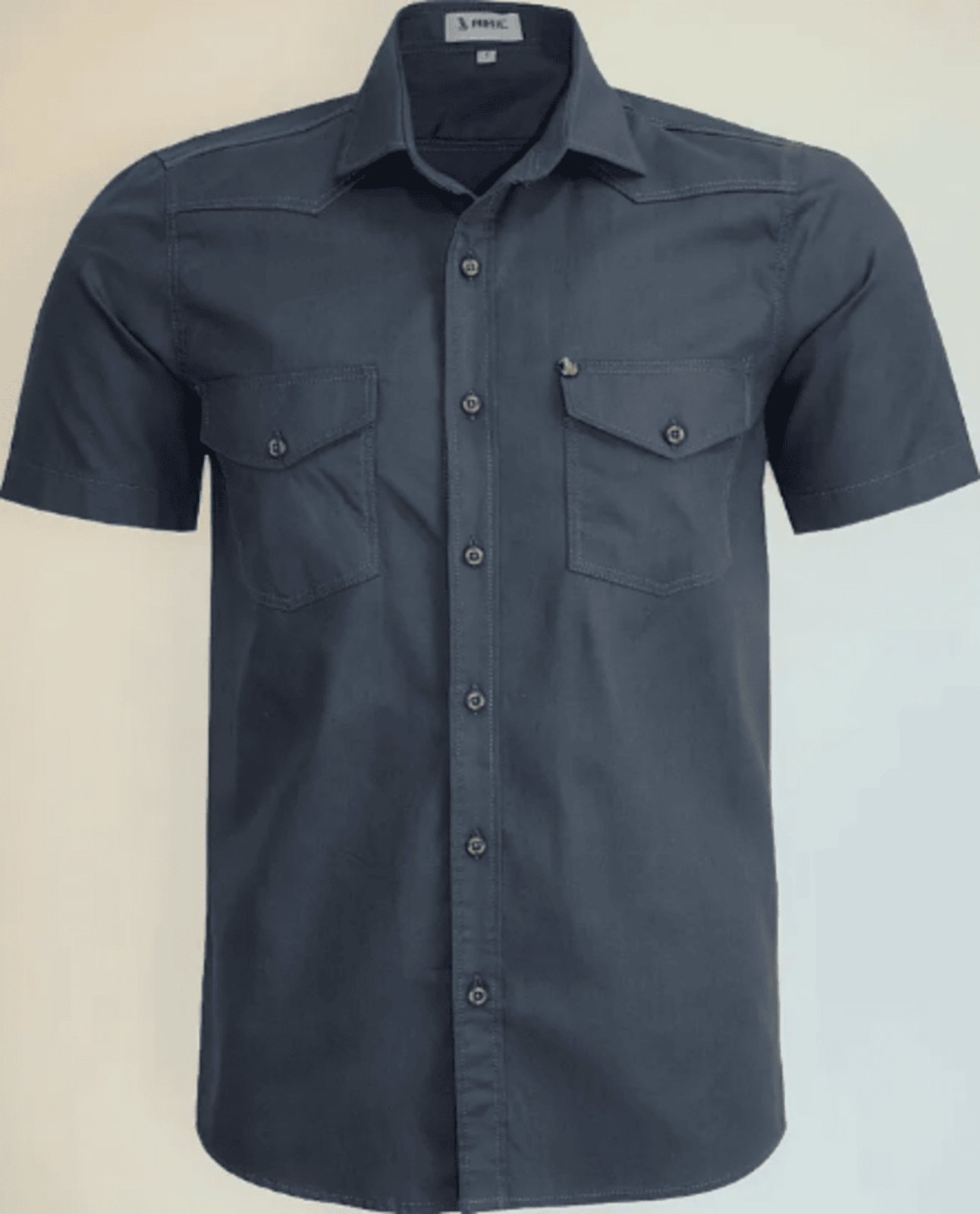 Imagem principal Camisa Estilo Militar Amil Comfort Cross Macia 2 Bolsos Manga Curta Luxo Chumbo Amil cinza