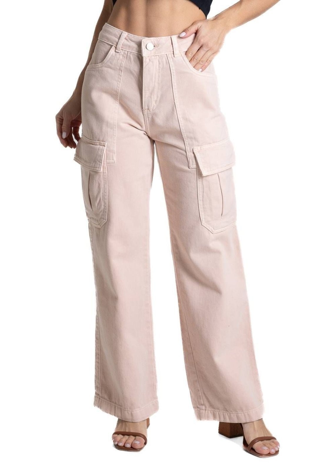 Imagem principal Calça Sarja Sawary Wide Leg - 282296 Sawary rosa