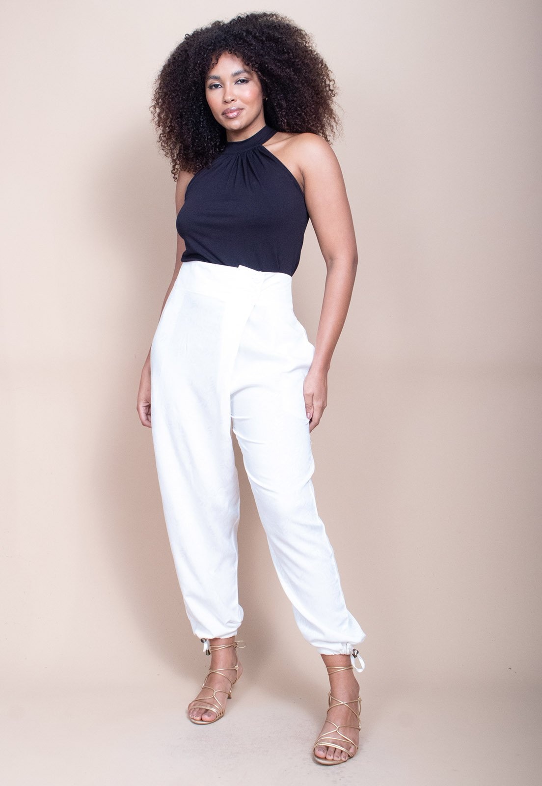 Imagem principal Calça Cabanafree Lisle Cargo Viscose Branco Cabanafree off-white