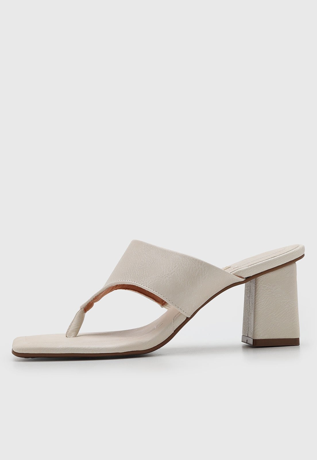 Imagem principal Sandália Feminina Vizzano Salto Médio Bloco Off-White VIZZANO off-white white