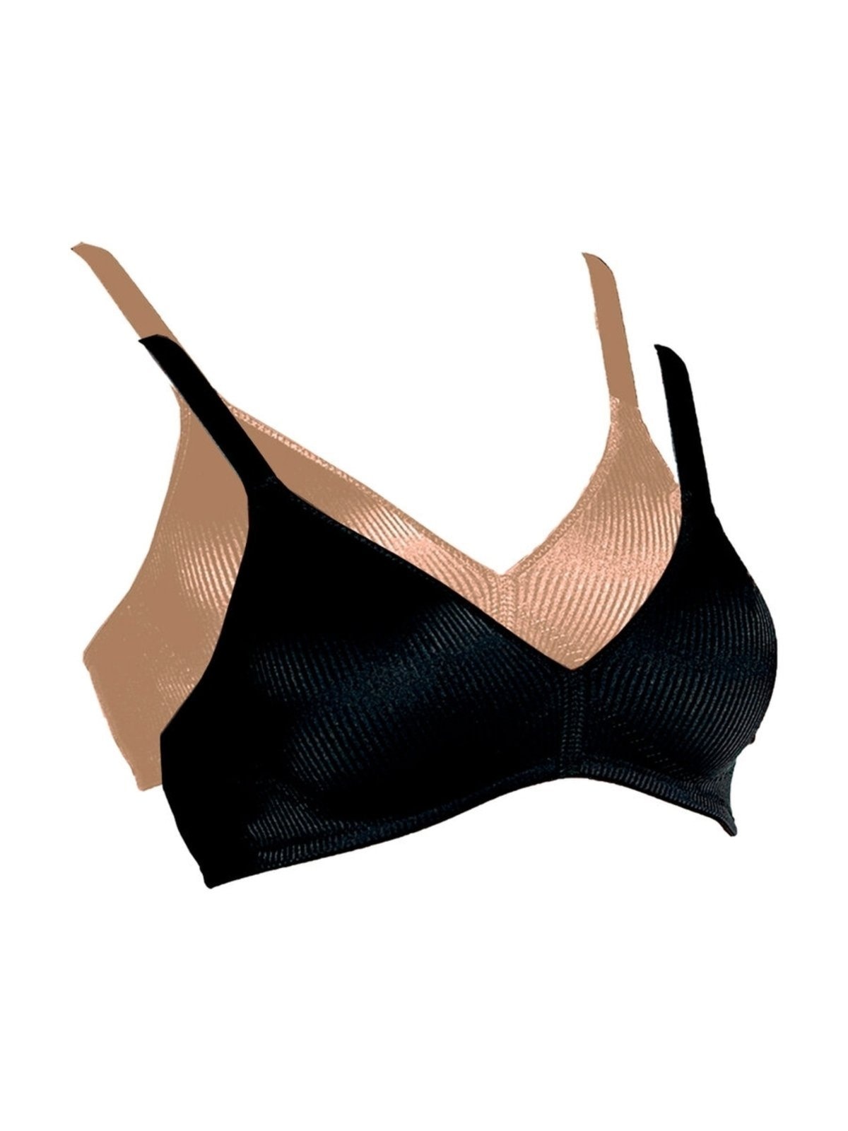 Imagem principal Kit com 2 Sutiãs sem Aro e sem Bojo Moderato Demillus 61100 Demillus preto