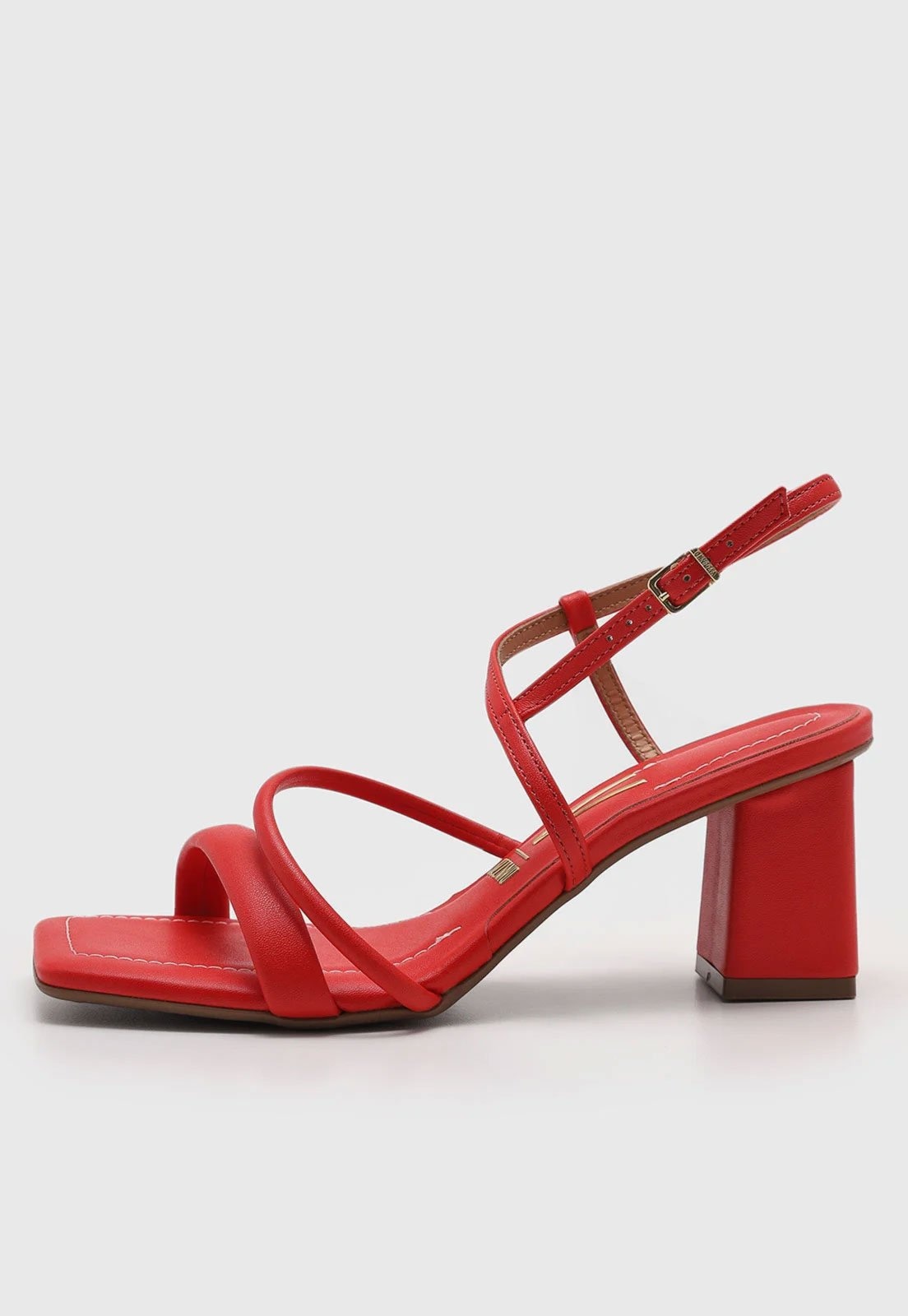 Imagem principal Sandália Feminina Vizzano Salto Bloco Tiras Nó Vermelha VIZZANO vermelho