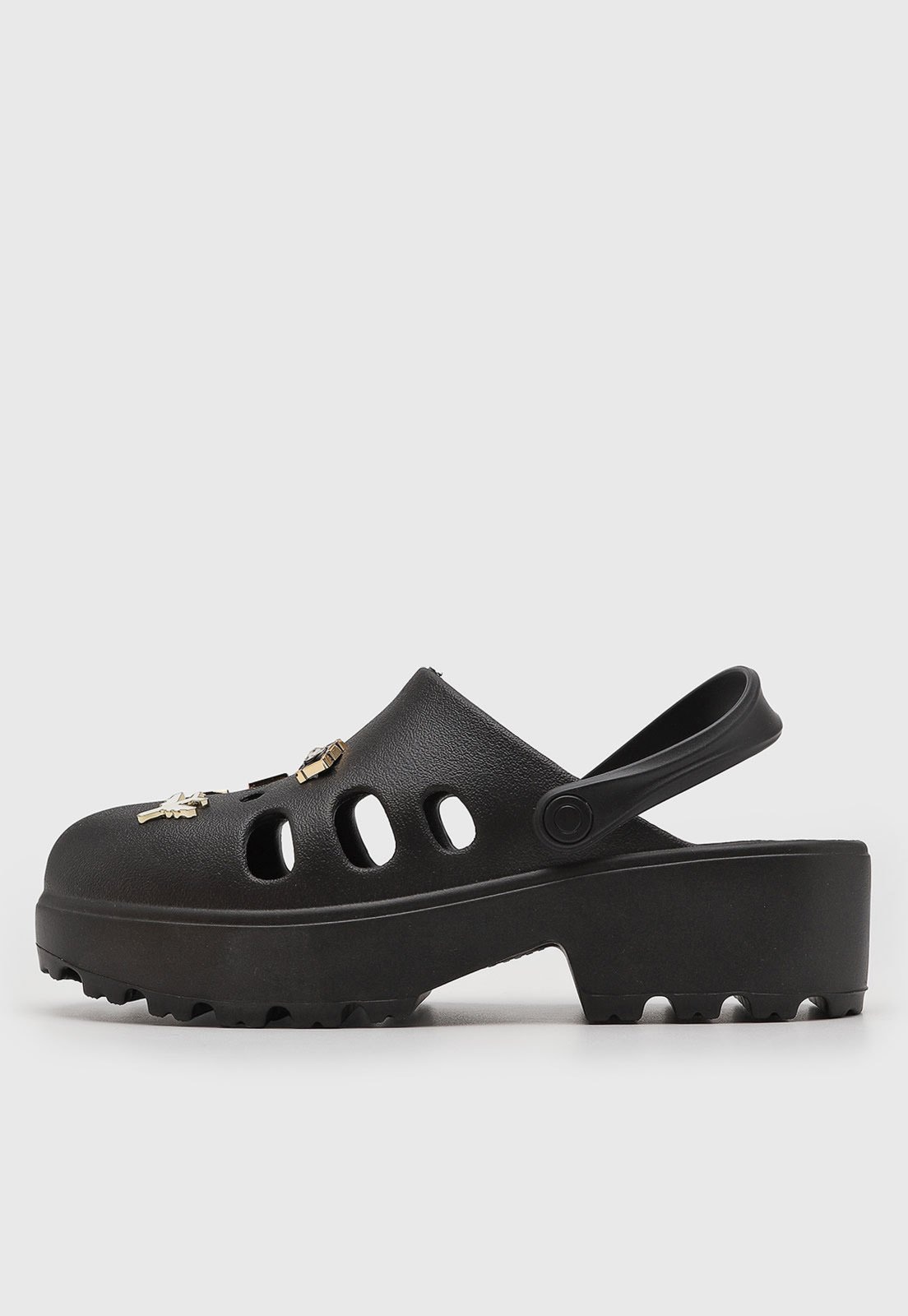 Imagem principal Sandália Feminina Moleca Clog Pins Preta MOLECA preto