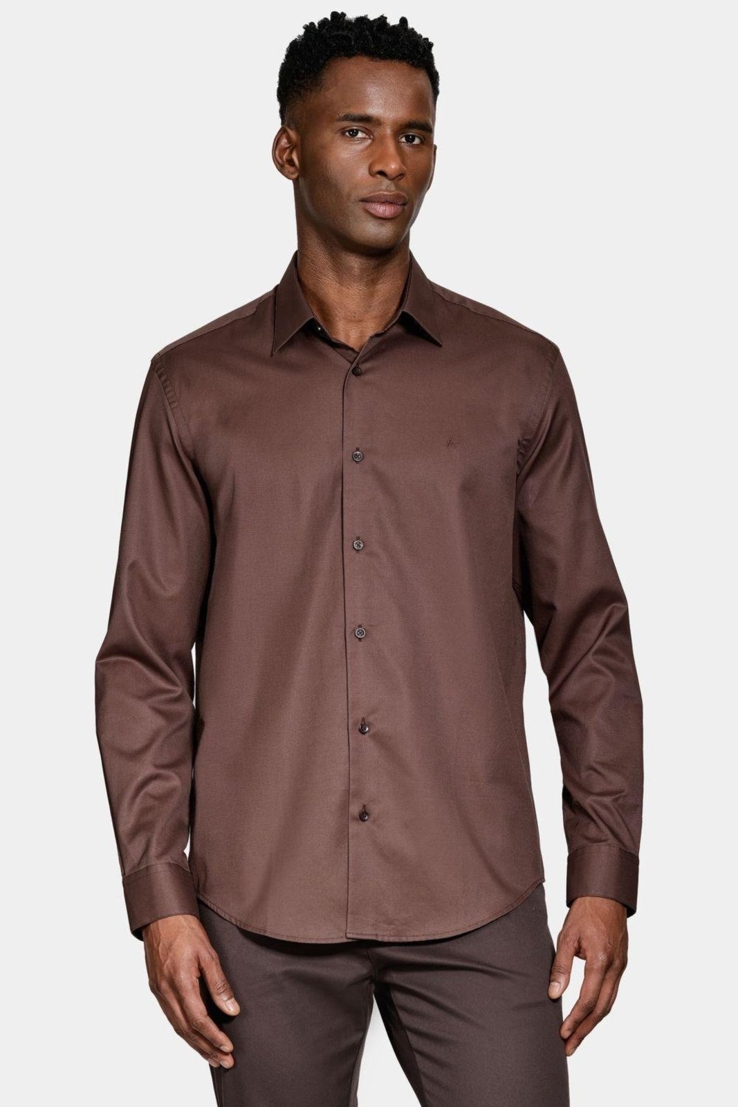 Imagem principal Camisa Aramis Manga Longa Regular Fio 100 Egípcio Cafe Aramis café