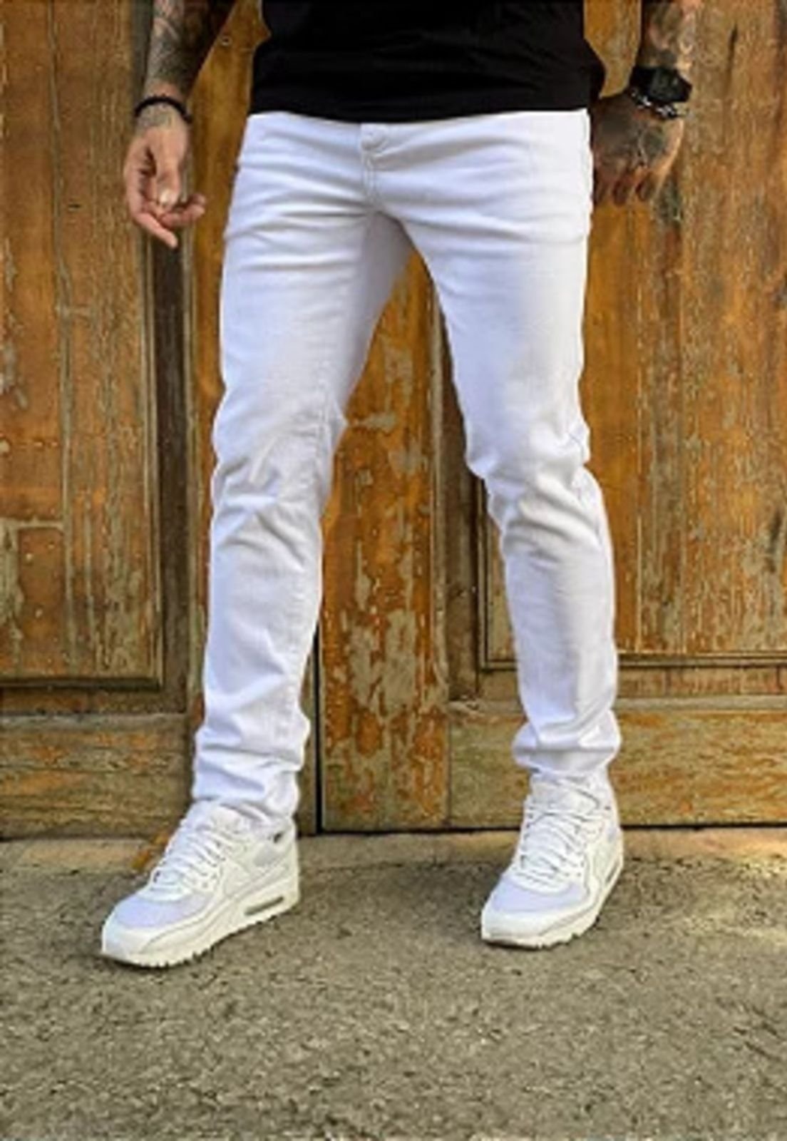Imagem principal Calça Masculina Branca Sarja Alleppo Jeans Alaska Alleppo Jeans branco