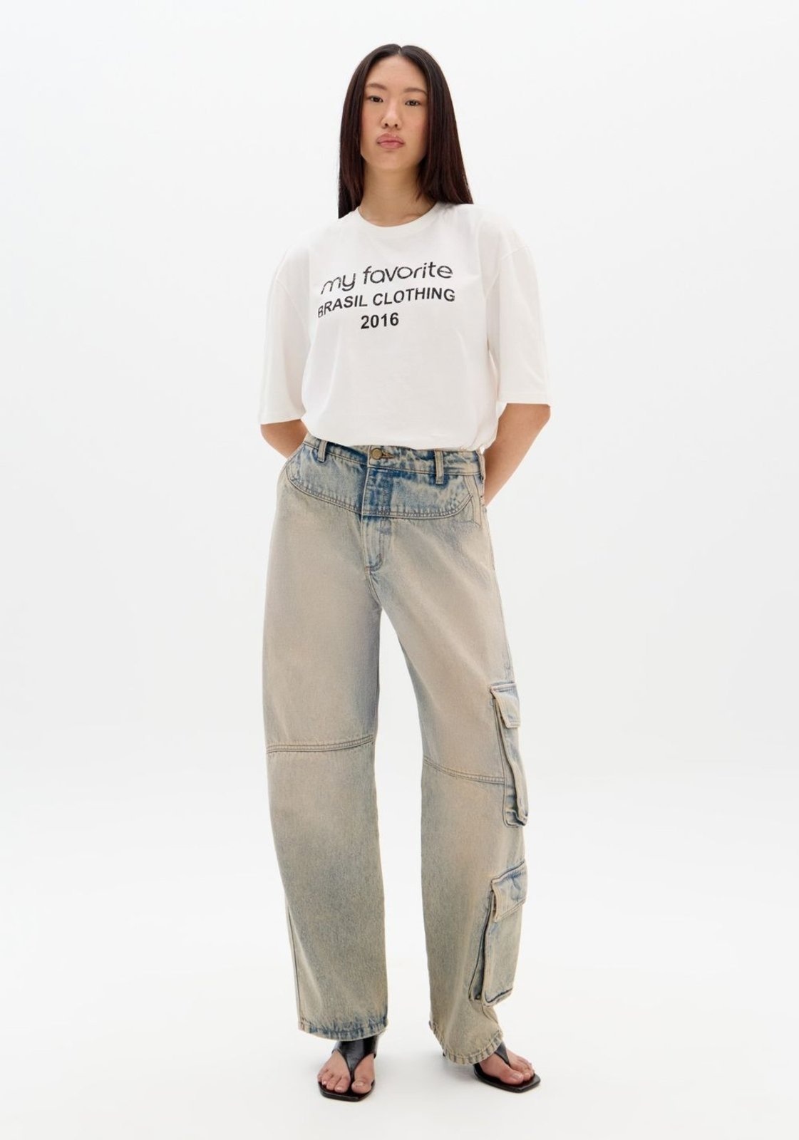 Imagem principal Calça Jeans Super Baggy Cintura Média My Favorite Things azul