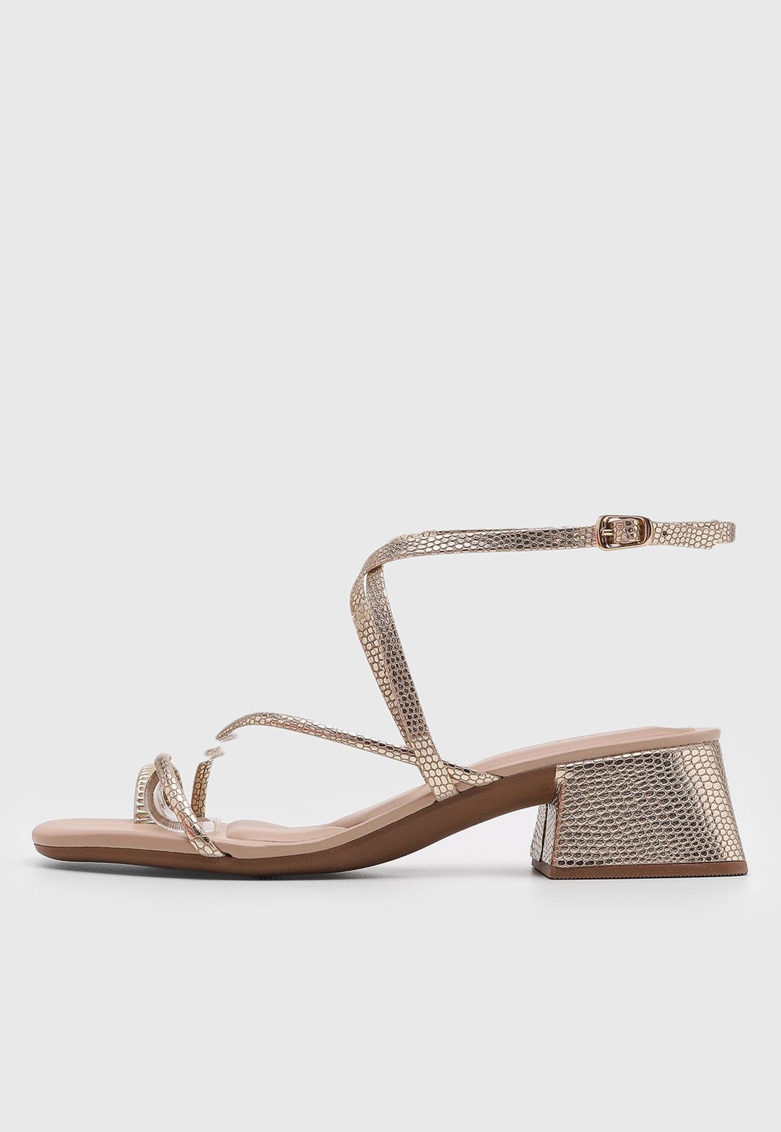 Imagem principal Sandália Feminina cê Tiras Metalizadas Dourada BEBECÊ dourado