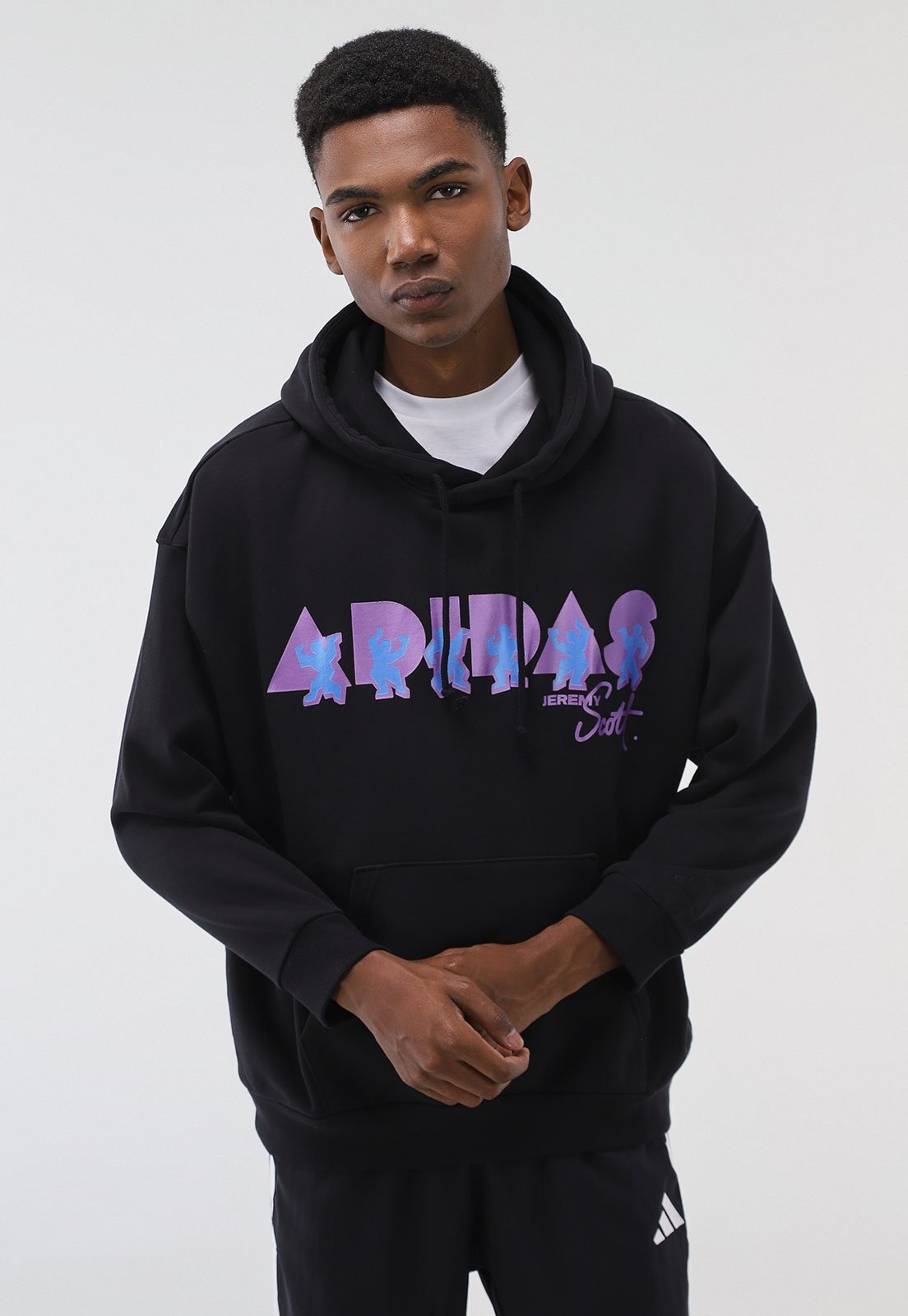 Imagem principal Blusa de Moletom Fechada adidas Originals Pride Jeremy Scott Preta adidas Originals preto