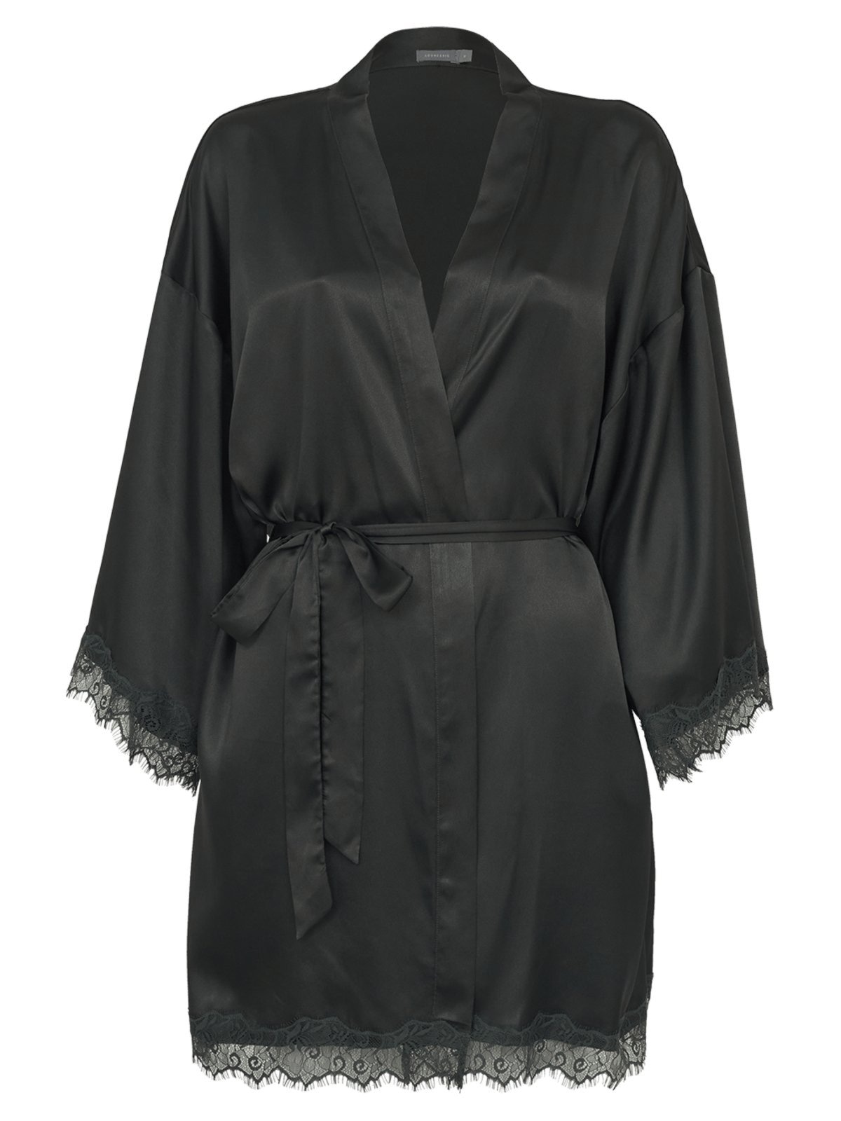 Imagem principal Robe Manga Curta Cetim Renda Angelina Verde Nori Loungerie incolor verde