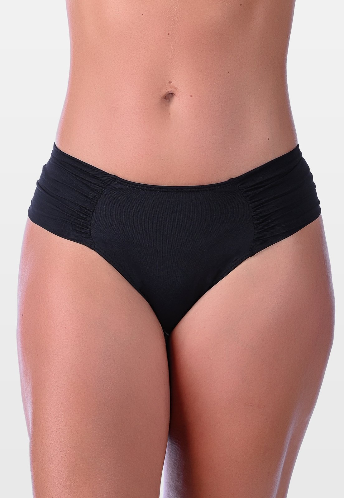 Imagem principal Calcinha de Biquíni Summer Soul Cintura Baixa Lateral Dupla Franzida Preta Summer Soul preto