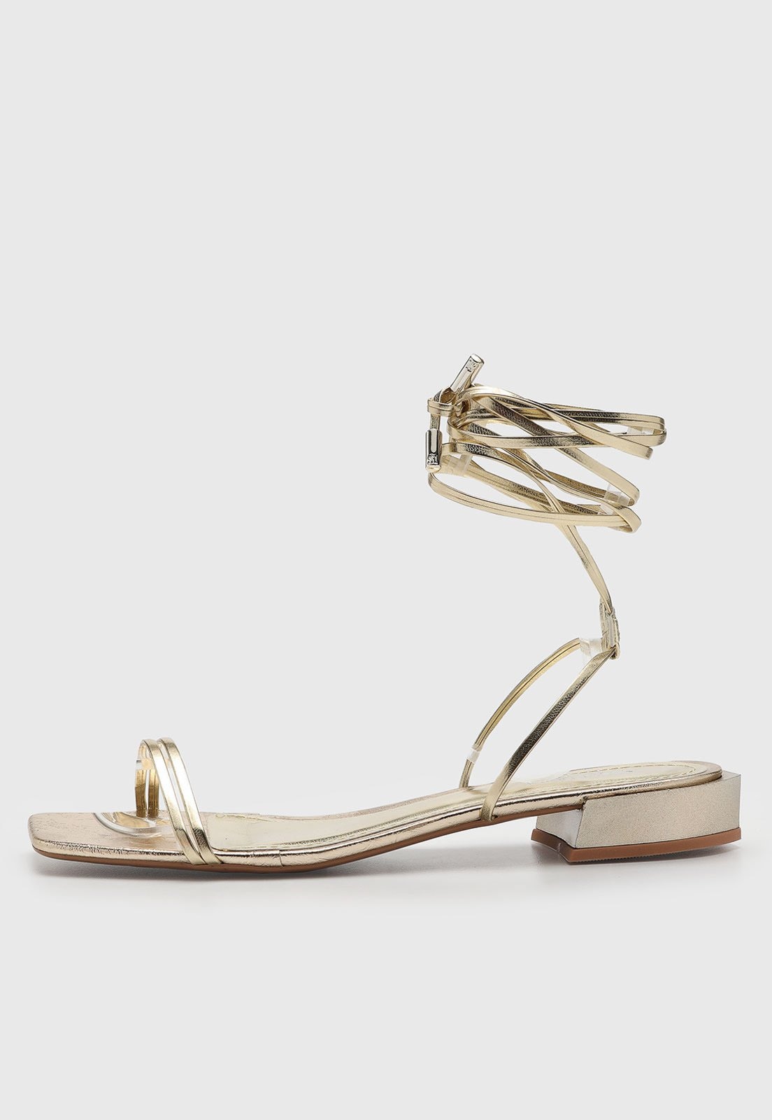 Imagem principal Sandália Feminina Santa Lolla Tiras Salto Bloco Dourada Santa Lolla dourado