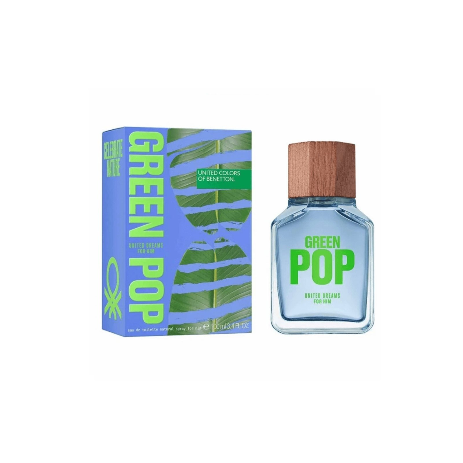 Imagem principal Benetton Green Pop United Dreams Edt - Perfume Masc Benetton azul/verde green