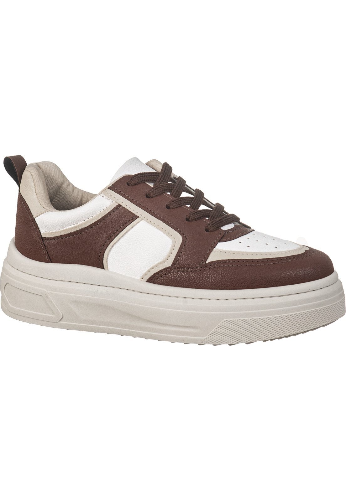 Imagem principal Tênis Feminino GiGiL Casual Street Style Solado Robusto Recorte Confortável Terra Gigil marrom/terracota