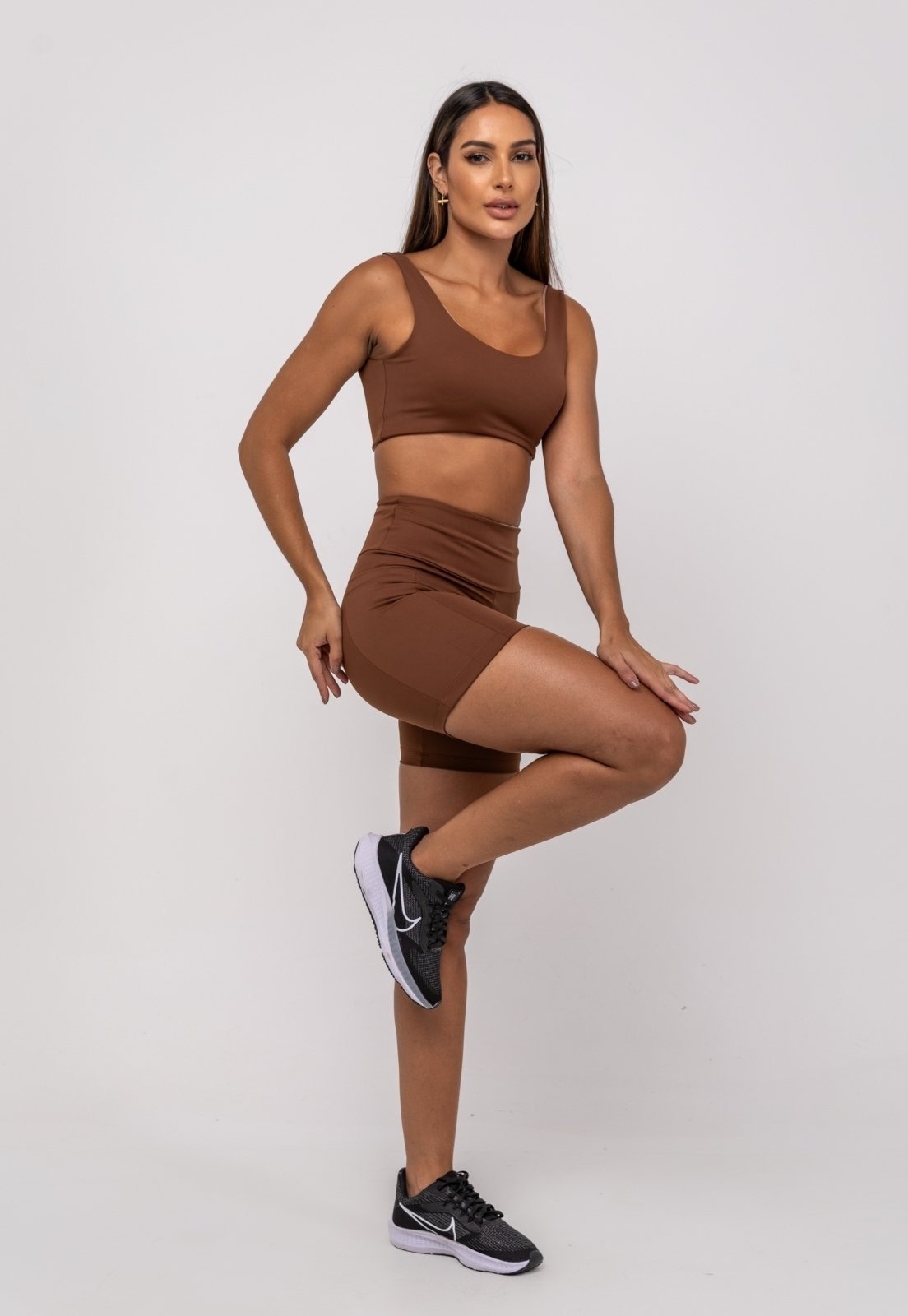 Imagem principal Bermuda Suplex Poliamida Com Bolso Quadrado Salvatore Salvatore Fashion marrom