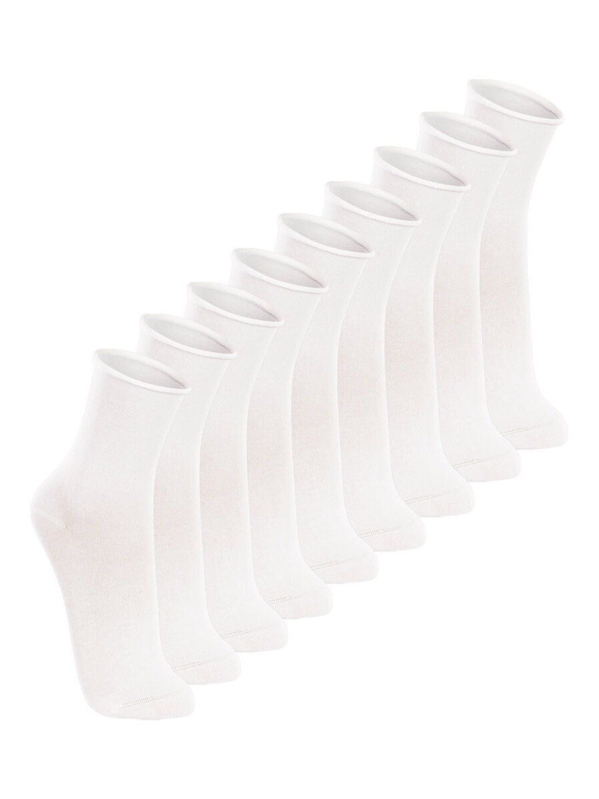 Imagem principal Kit 9 Pares de Meias sem Punho Cano Médio Lupo Lupo branco