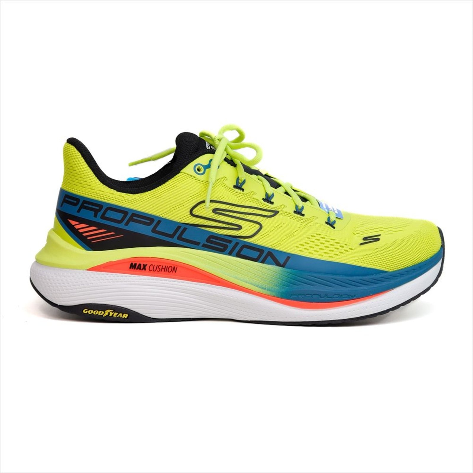 Imagem principal Tênis Skechers Max Cushioning Propulsion Masculino Limão/Preto Skechers verde