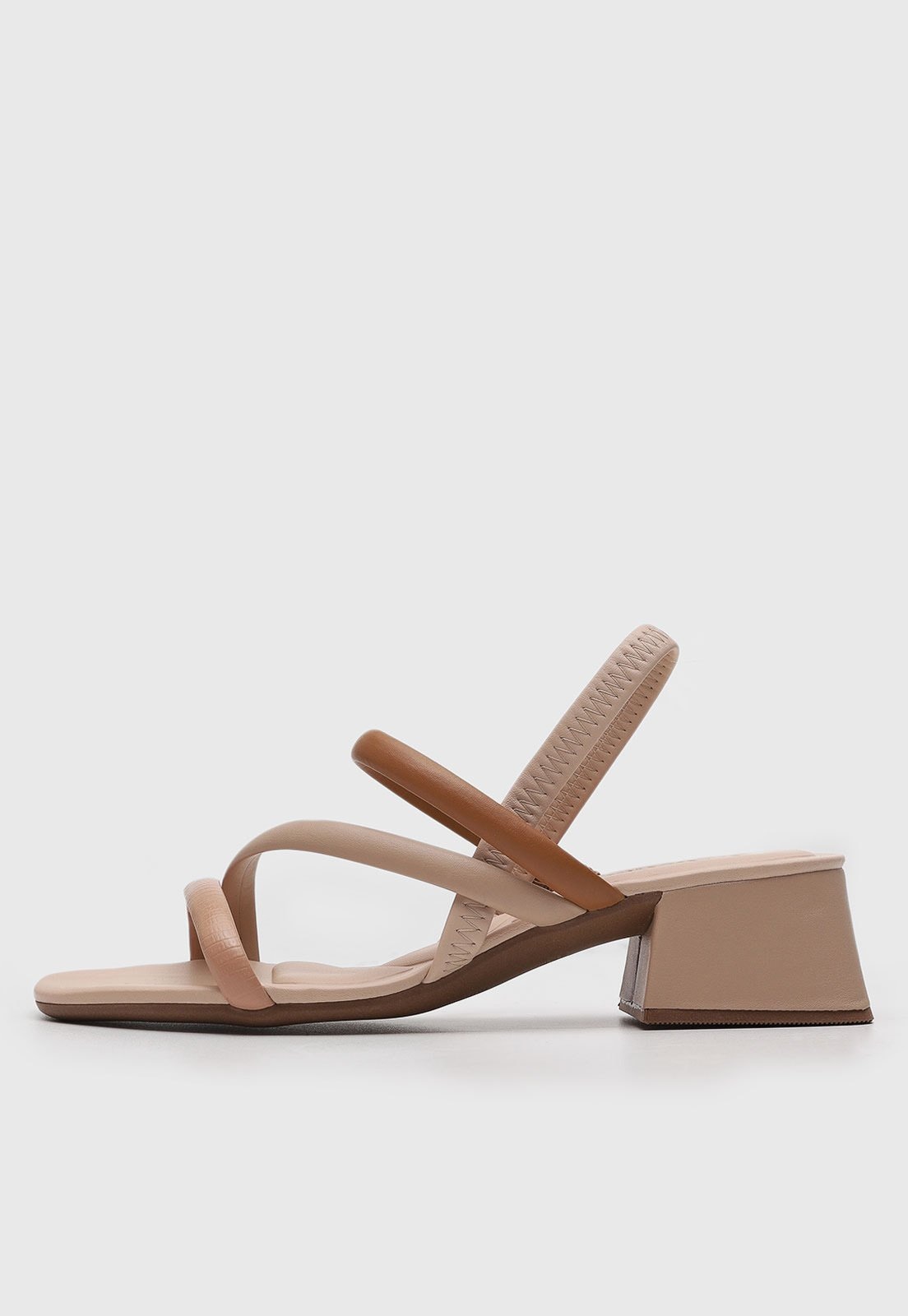 Imagem principal Sandália Feminina cê Salto Baixo Bloco BEBECÊ nude