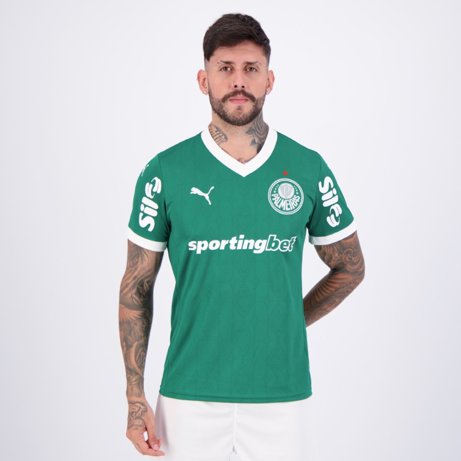Imagem principal Camisa Puma Palmeiras I 2025 Com Patrocínio Puma verde