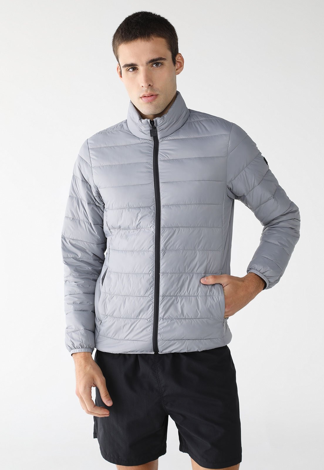 Imagem principal Jaqueta Puffer Fila Reta Touch Light Fila cinza