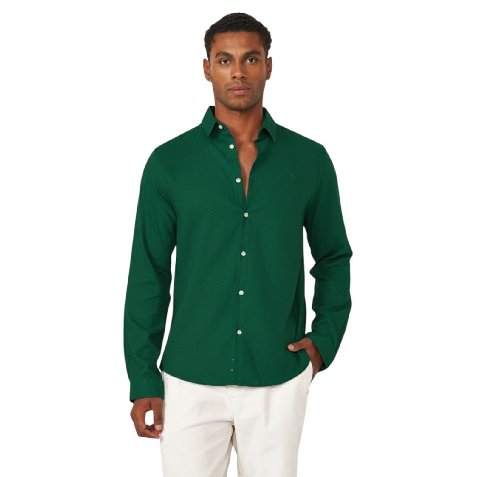 Imagem principal Camisa Manga Longa Relax Viscose Colcci Jibóia Colcci verde