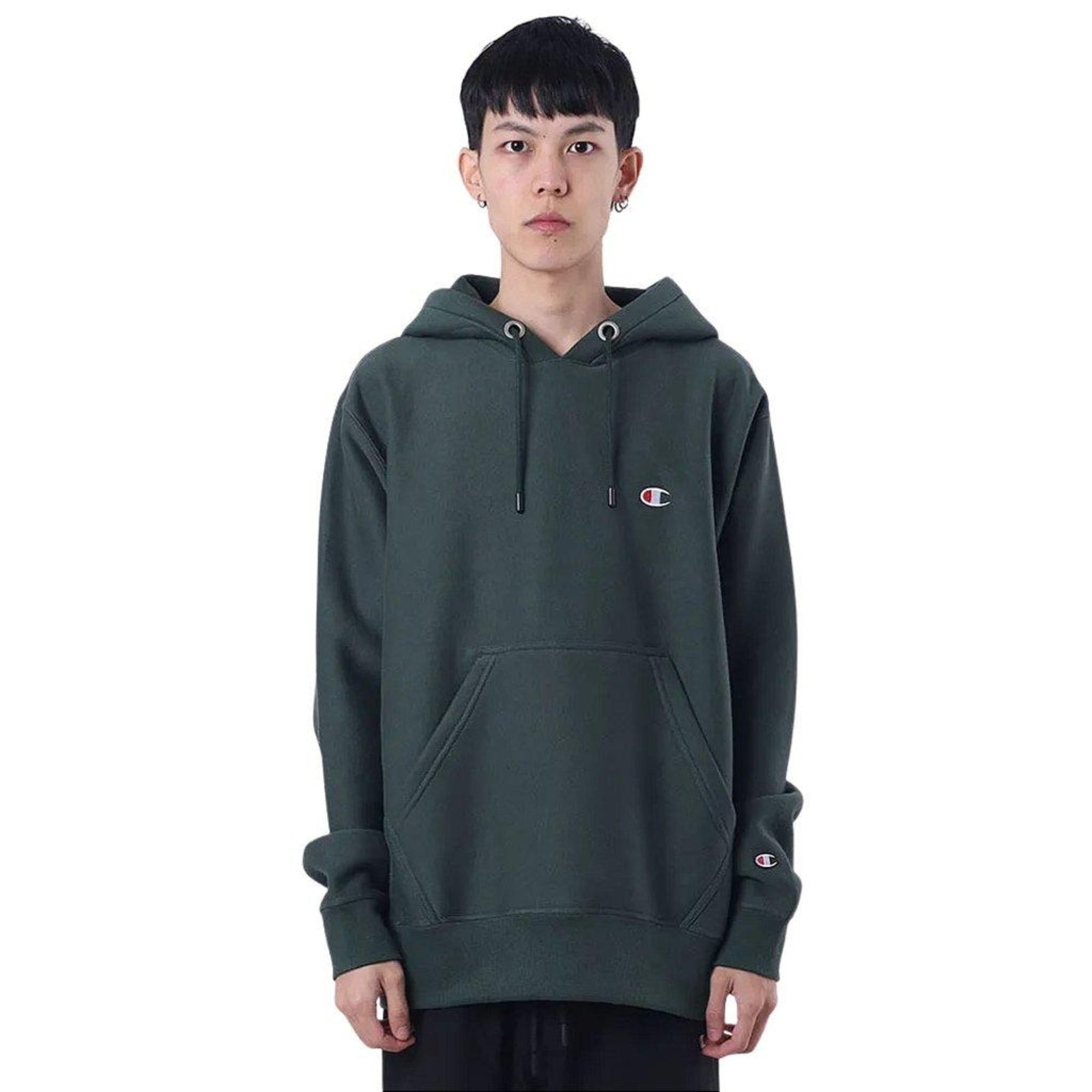 Imagem principal Moletom Canguru Champion Champ Cang Rw Ml Emb Logo Ground Champion verde