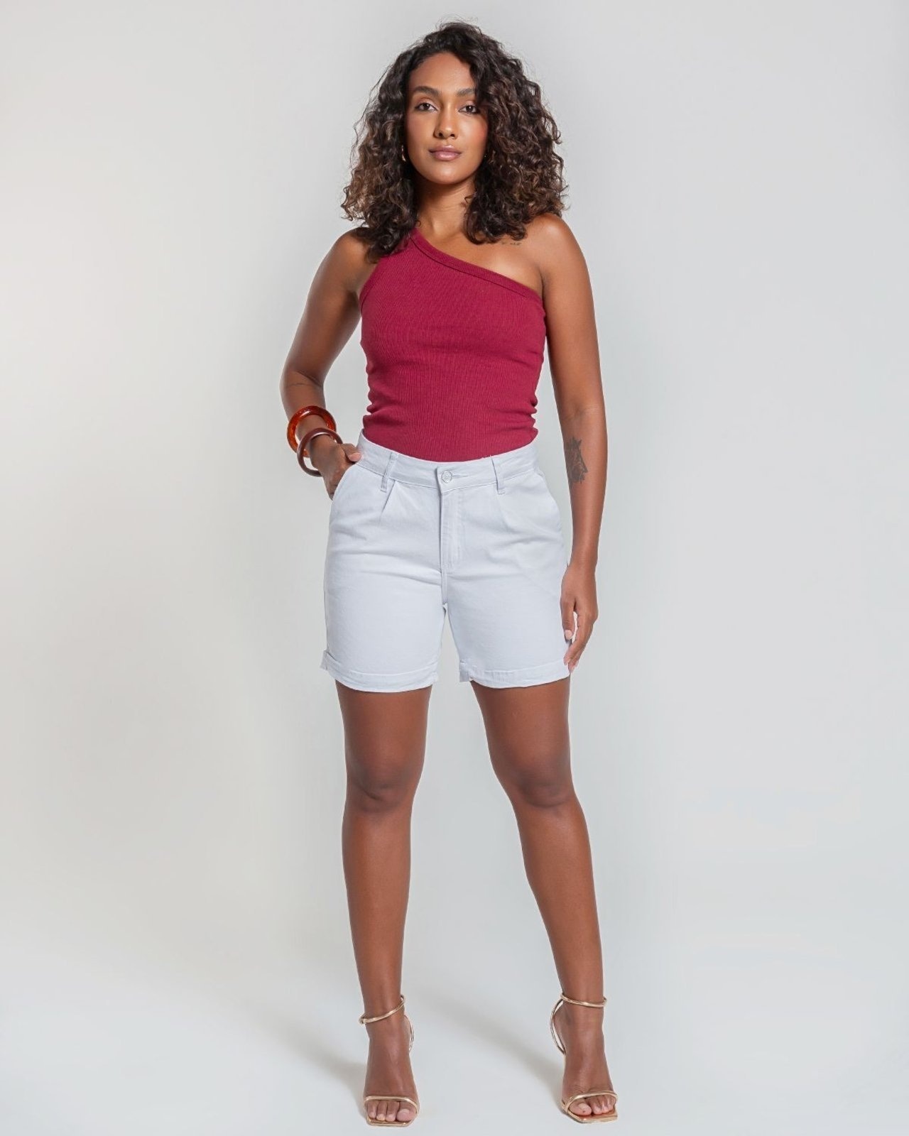 Imagem principal Bermuda Feminina - Fofolete - Black Jeans - Branca Black Jeans branco black