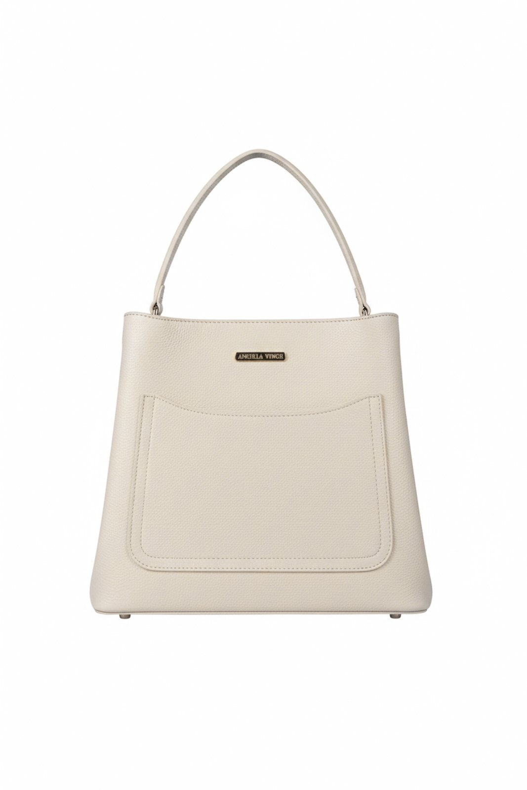 Imagem principal Bolsa de mão em couro liso Madu - Marfim Andrea Vinci café