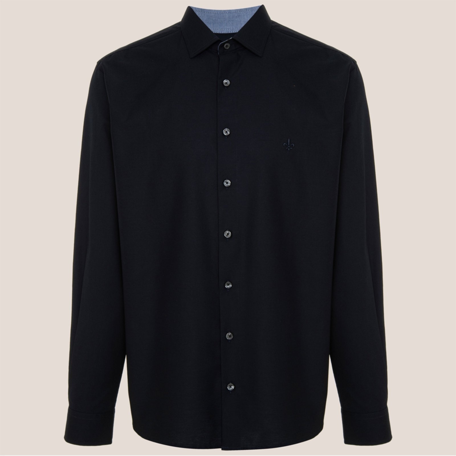 Imagem principal Camisa Dudalina Comfort Trico Lisa Ve26 Marinho Masculino Dudalina azul marinho