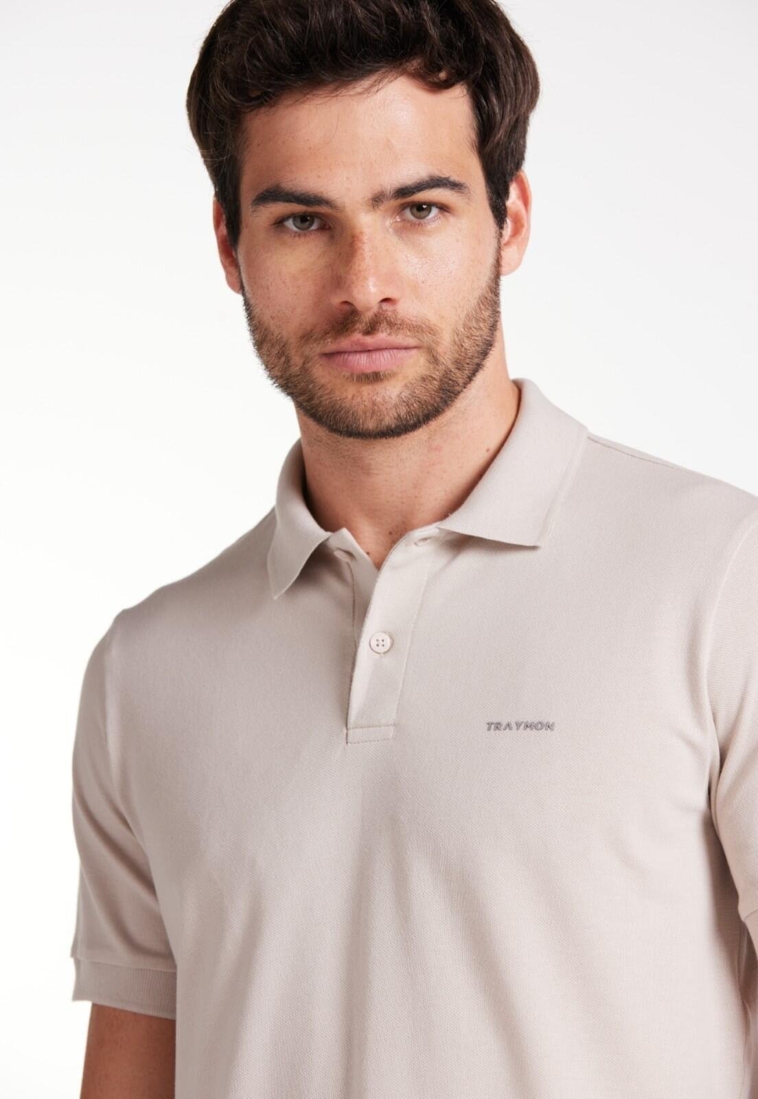 Imagem principal Polo Pima Traymon Slim Manga Curta Gelo Traymon cinza