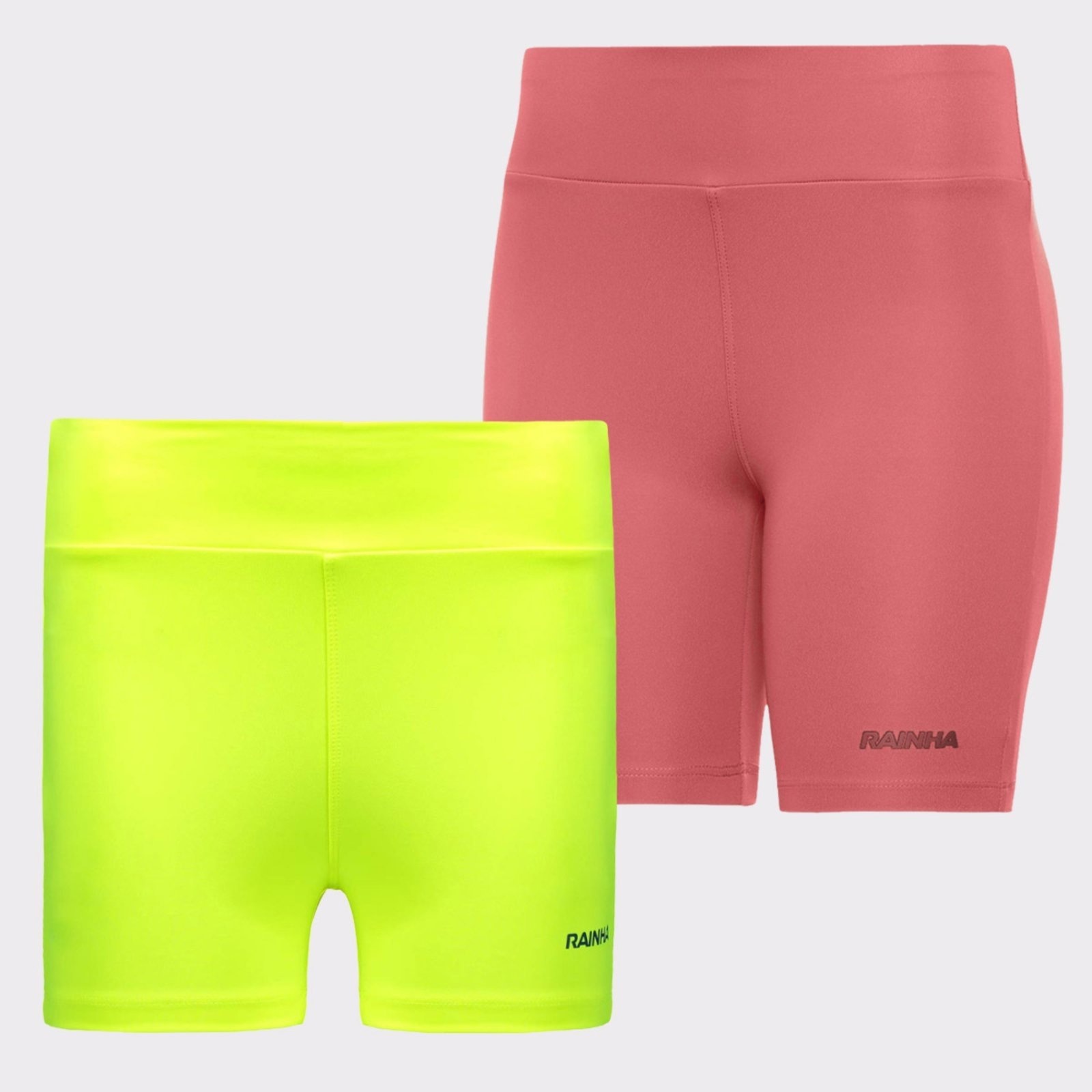 Imagem principal Kit 2 Bermudas Rainha UV 50+ Classic Curta Feminina e Amarela Rainha rosa