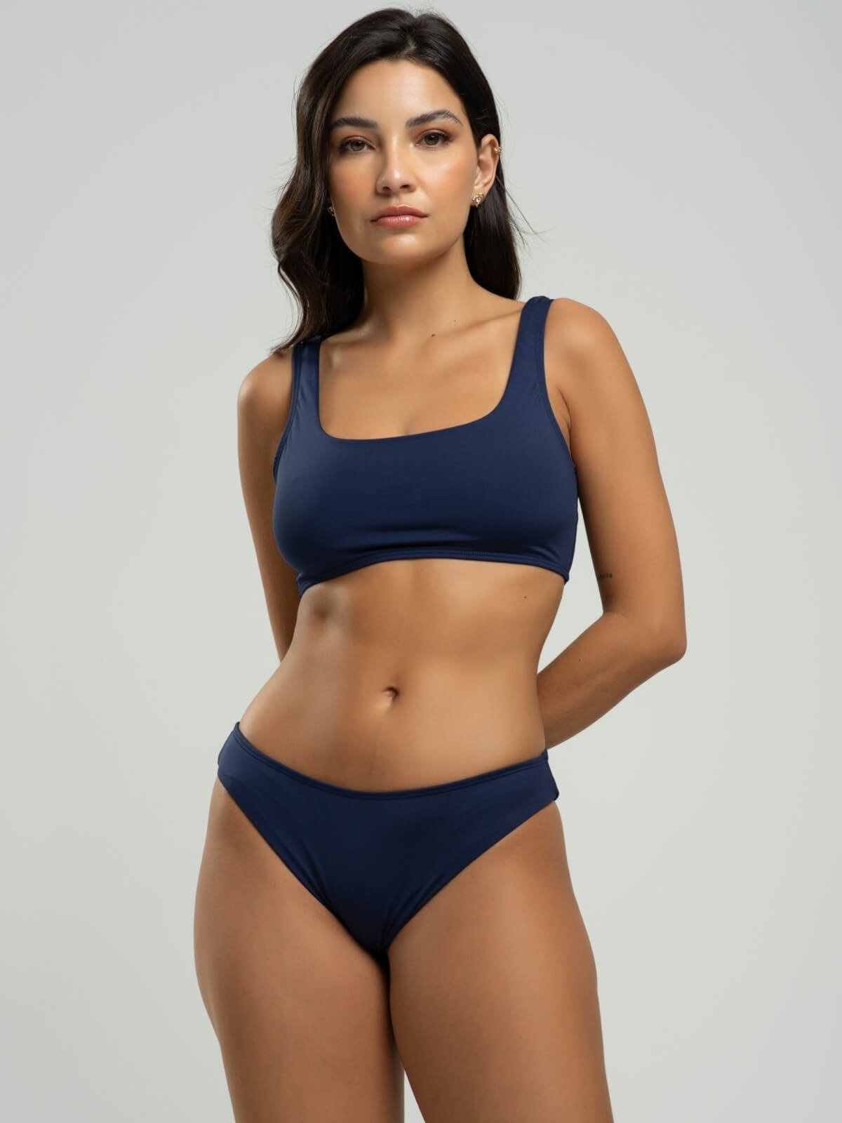 Imagem principal Biquini Regata Calcinha Comum Bojo Removivel Proteção Uv 50+ Vicbela Marinho Vicbela azul/azul marinho azul