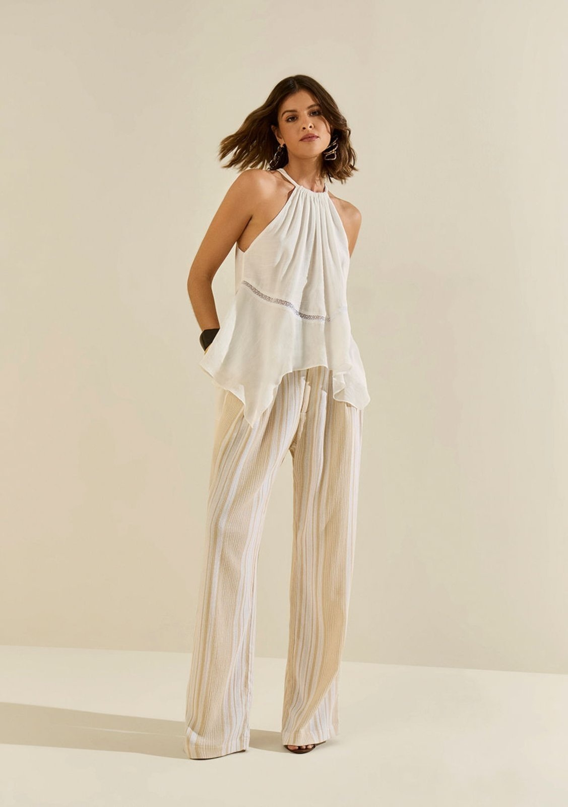 Imagem principal Calça Morena Rosa Wide Alta Estampado Morena Rosa vermelho rosa