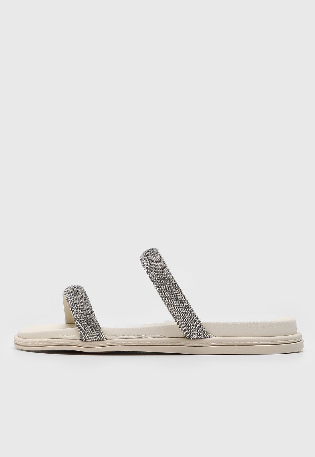 Imagem principal Rasteira Aberta Beira Rio Tiras Brilhantes Off-White BEIRA RIO off-white white