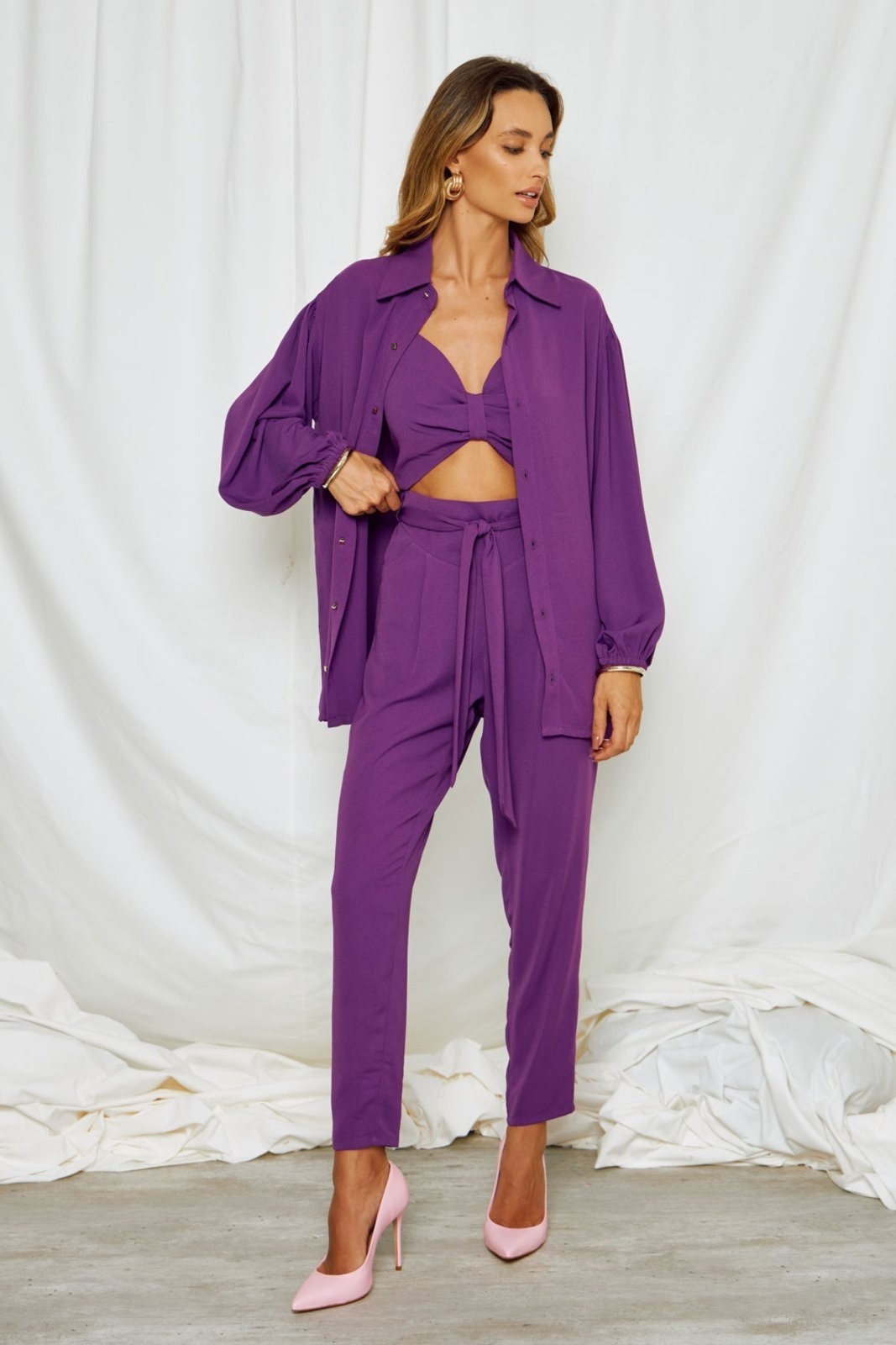 Imagem principal Calça Vanibele Crepe Violeta Vanibele roxo violeta