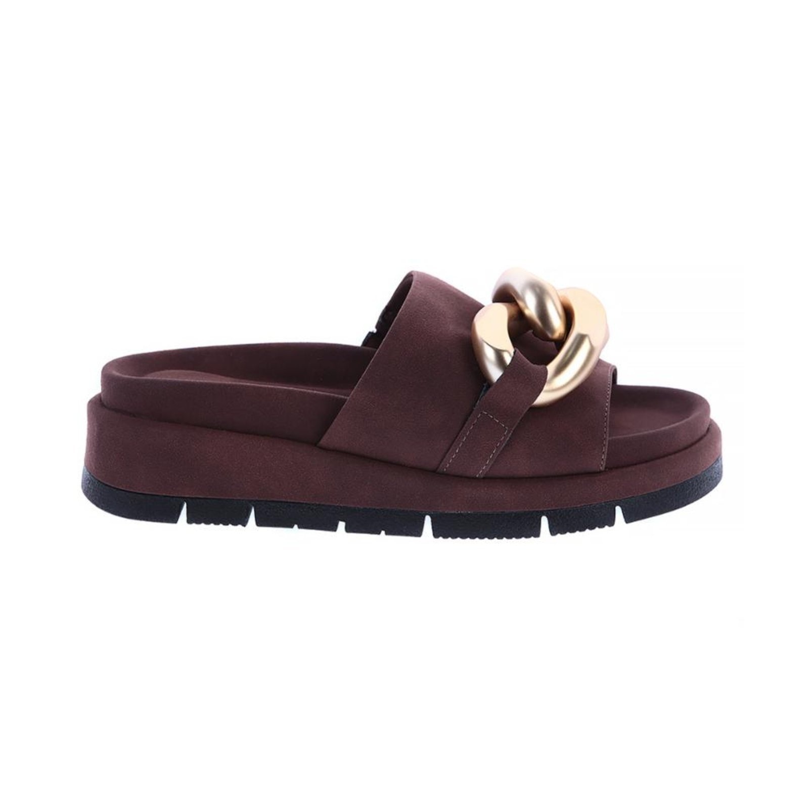 Imagem principal Chain - Flat Feminina com Detalhe Corrente Dourada Damannu Shoes marrom