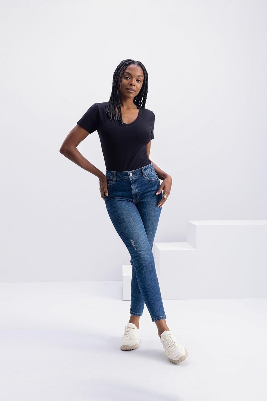 Imagem principal Calça Skinny Feminina Jeans Essendi Jeans Escuro Essendi azul