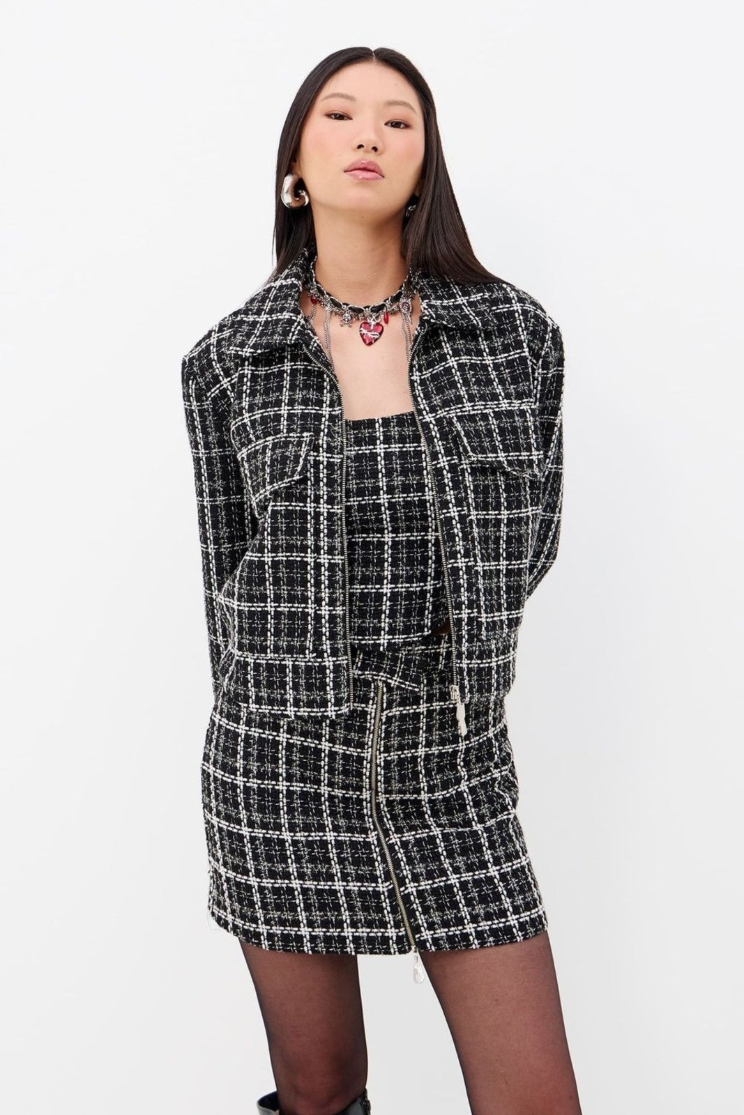 Imagem principal Jaqueta Tweed Crush Feminino Inblanche preto