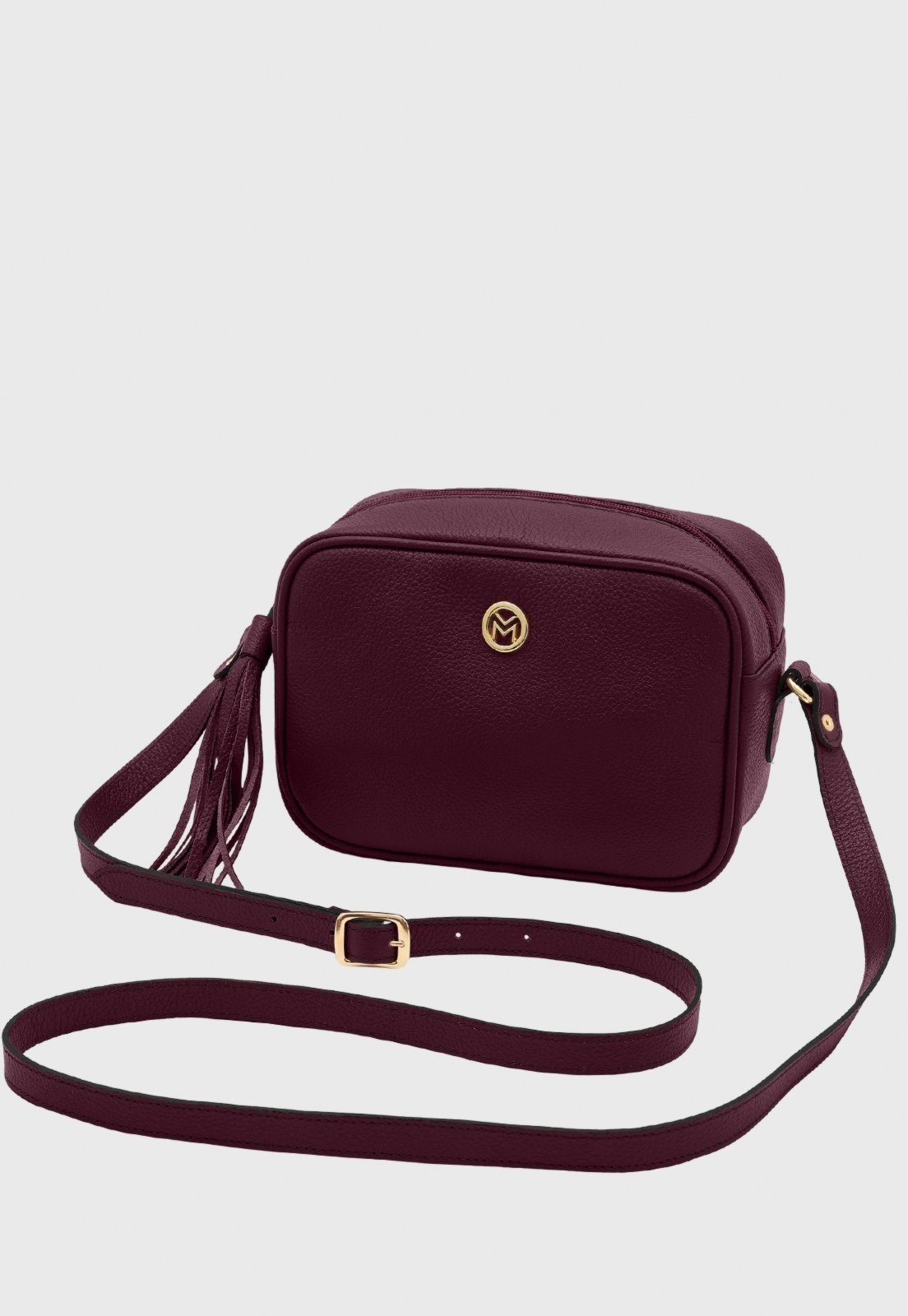 Imagem principal Bolsa Transversal de Couro Mariart Titânio Rubi Mariart vinho