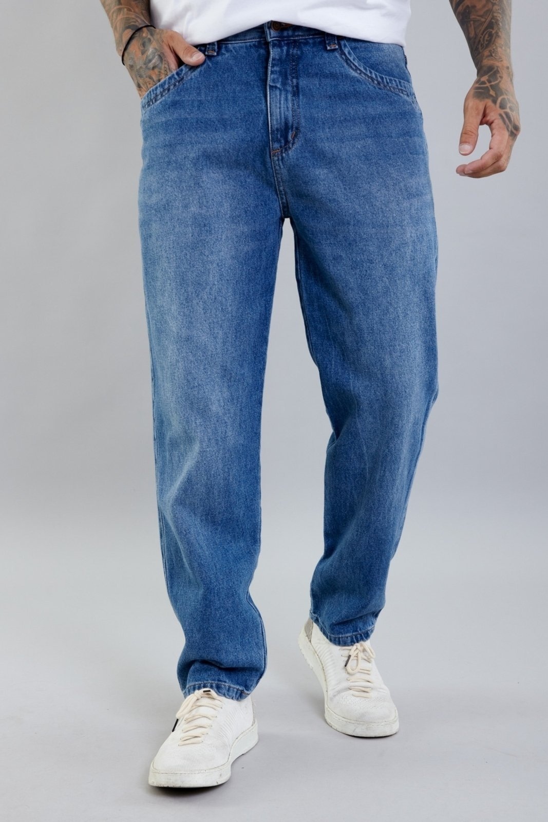 Imagem principal Calça Jeans Masculina Perna Reta com Lavagem Média Dialogo Jeans azul