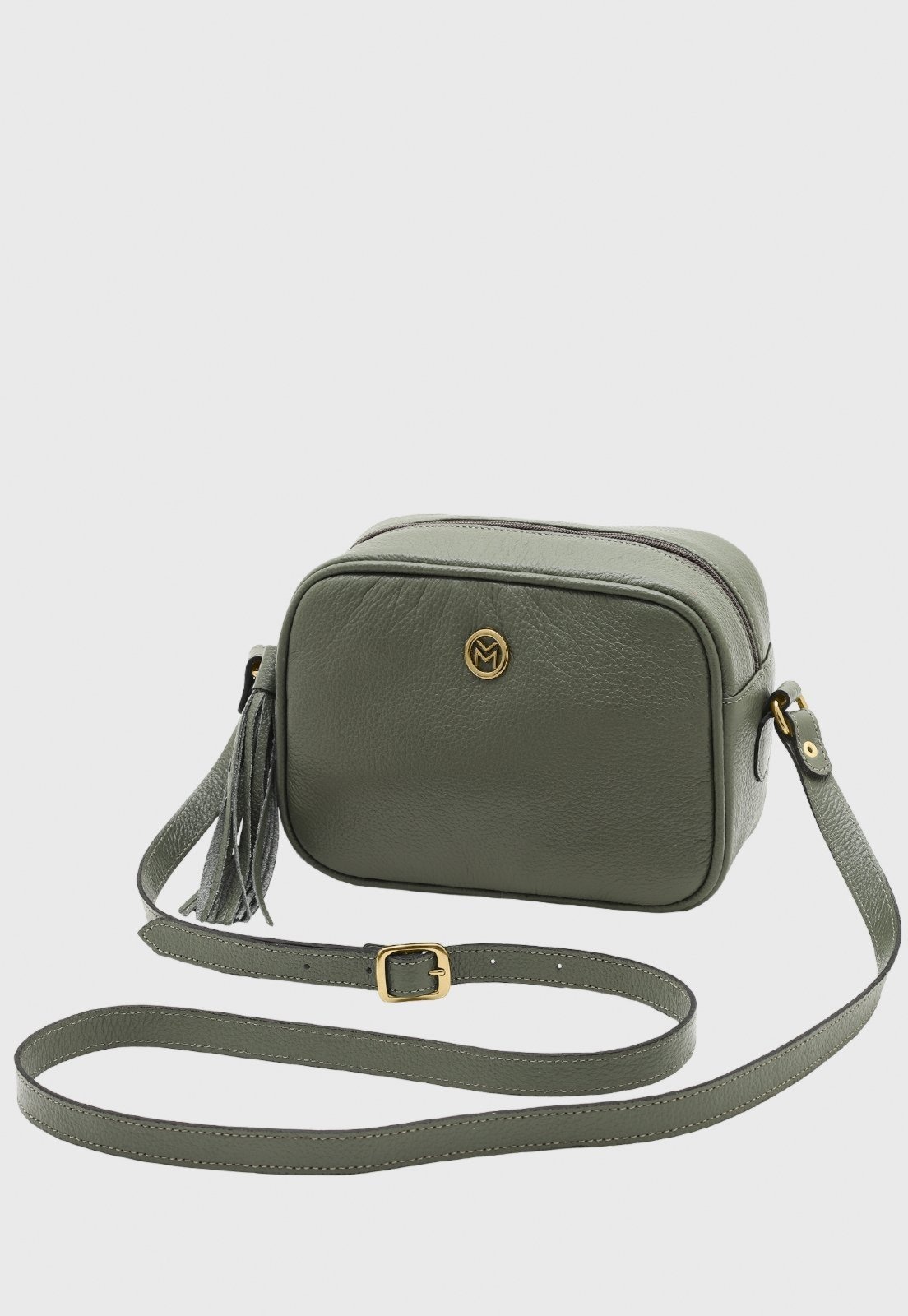 Imagem principal Bolsa Transversal de Couro Mariart Titânio Army Mariart verde militar