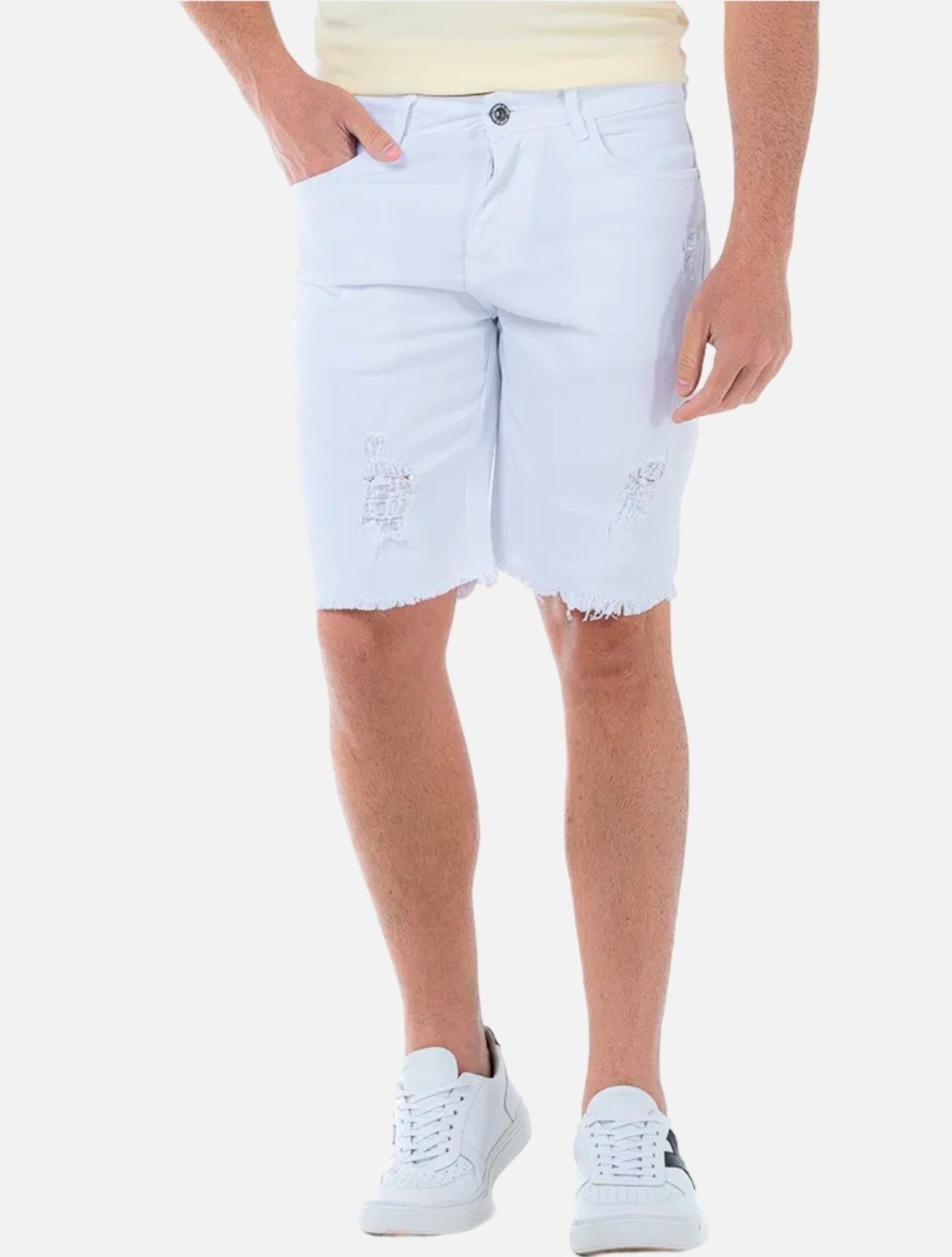 Imagem principal Bermuda King & Joe Slim Sarja BM19208 Branca King E Joe branco