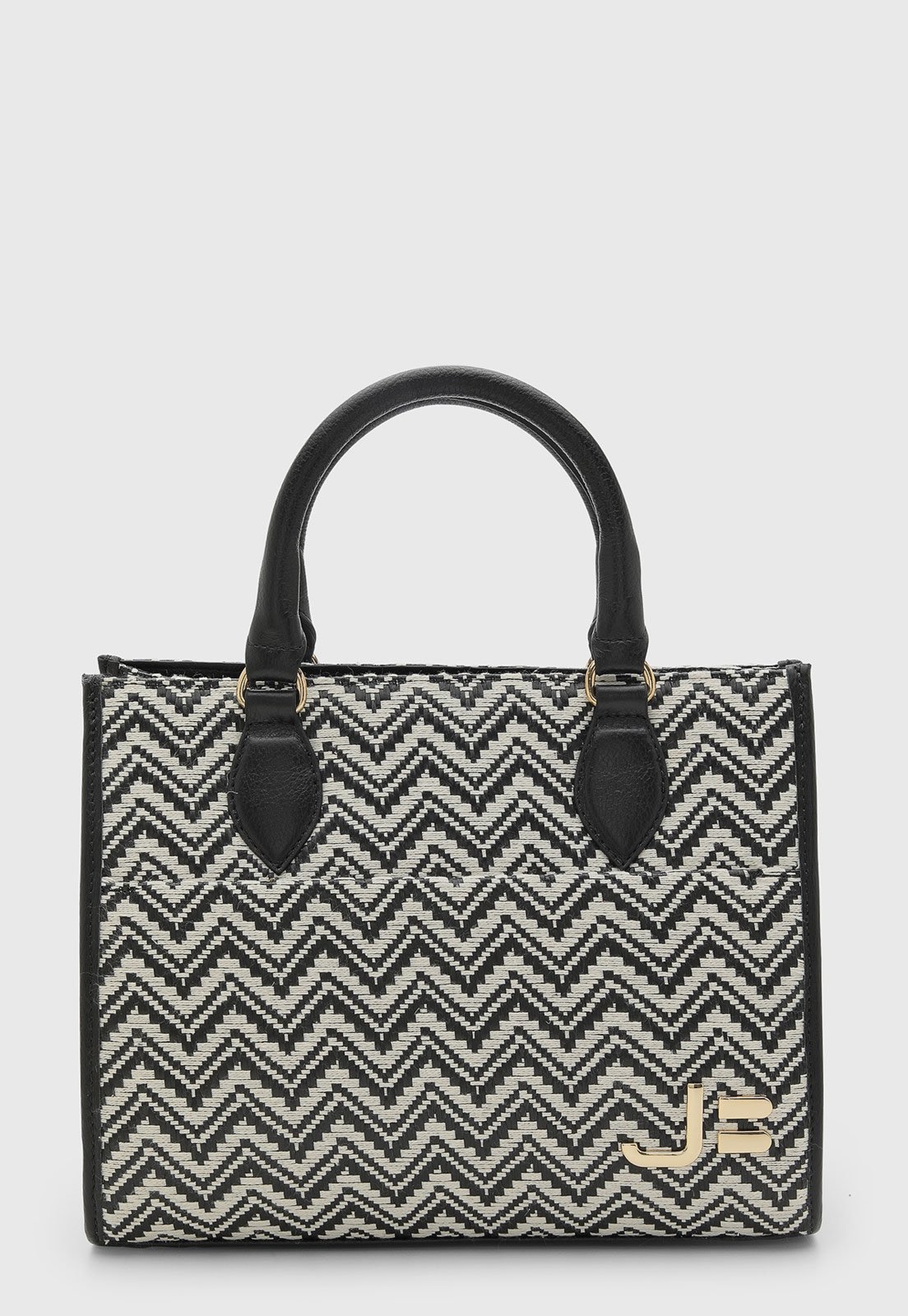 Imagem principal Bolsa Grande Jorge Bischoff Geométrica Preta/Off-White Jorge Bischoff preto white