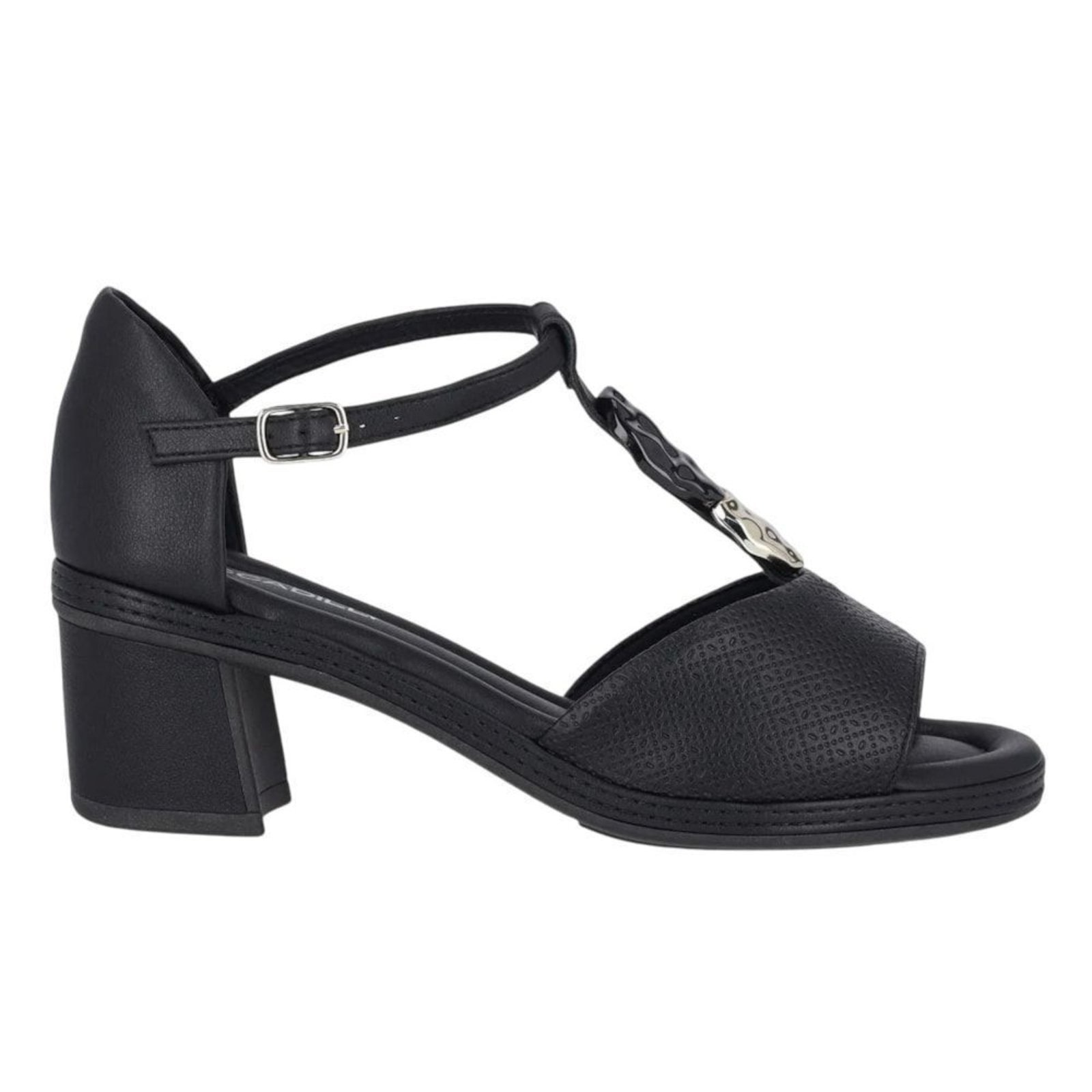 Imagem principal Sandália Piccadilly Paola Salto Médio Feminina Piccadilly preto