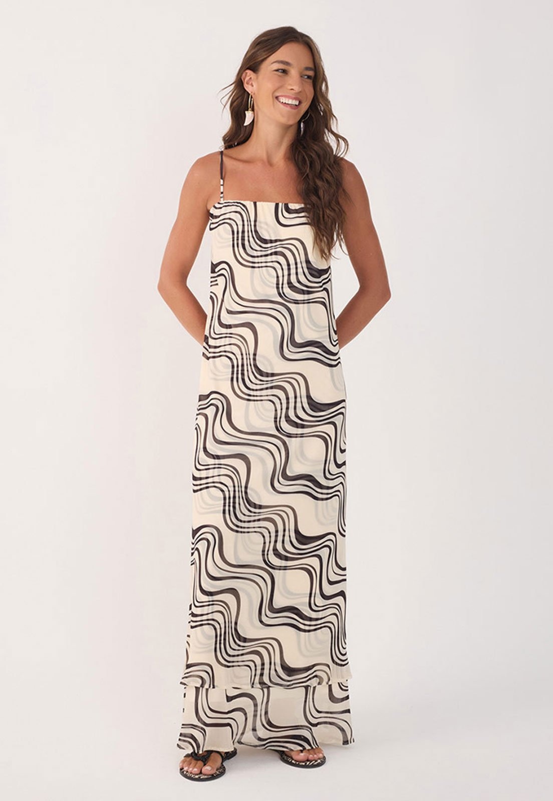 Imagem principal Vestido Tule Dress To Longo Estampado Off-White Dress to off-white white