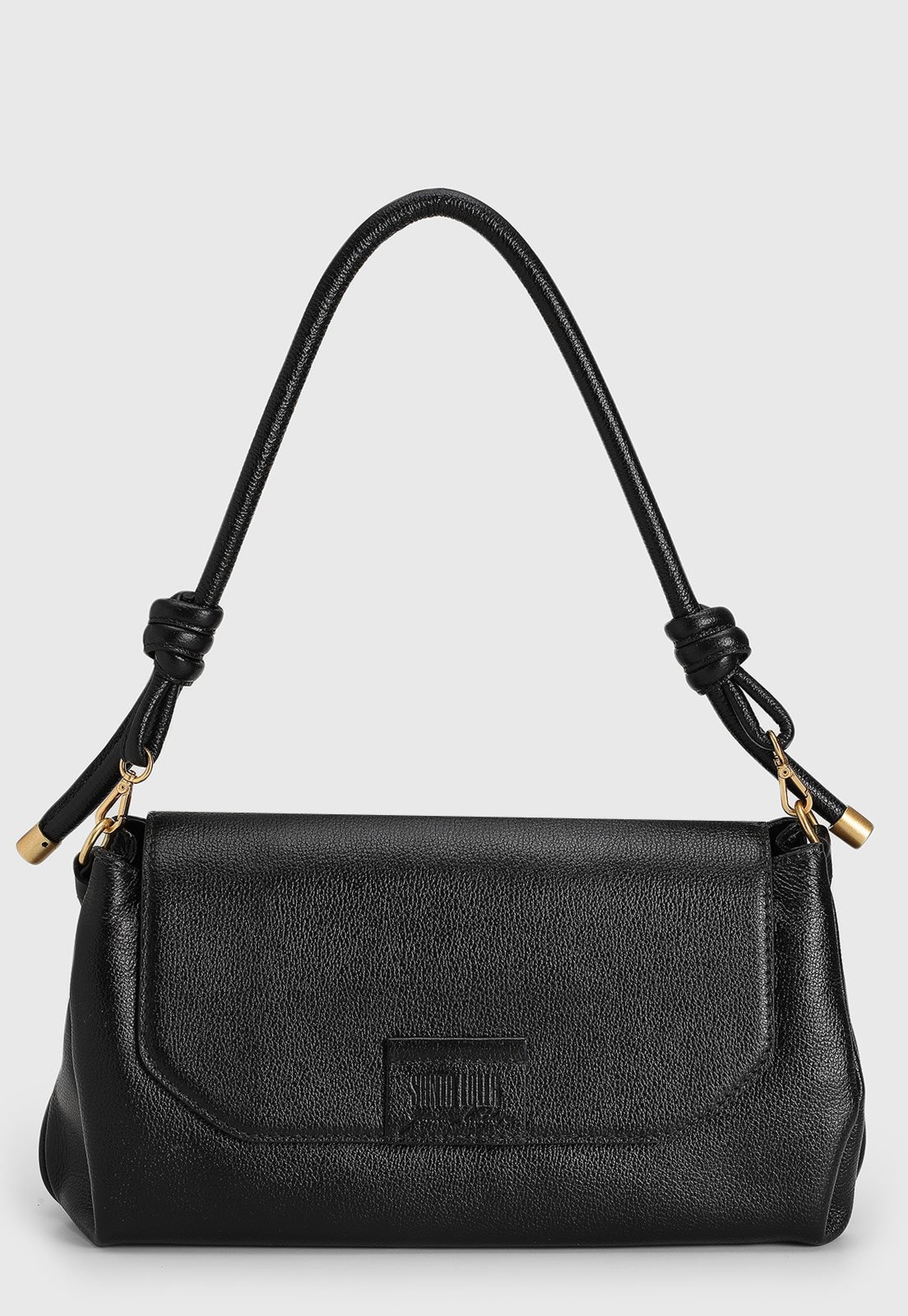 Imagem principal Bolsa Tiracolo Santa Lolla em Couro Logo Preta Santa Lolla preto