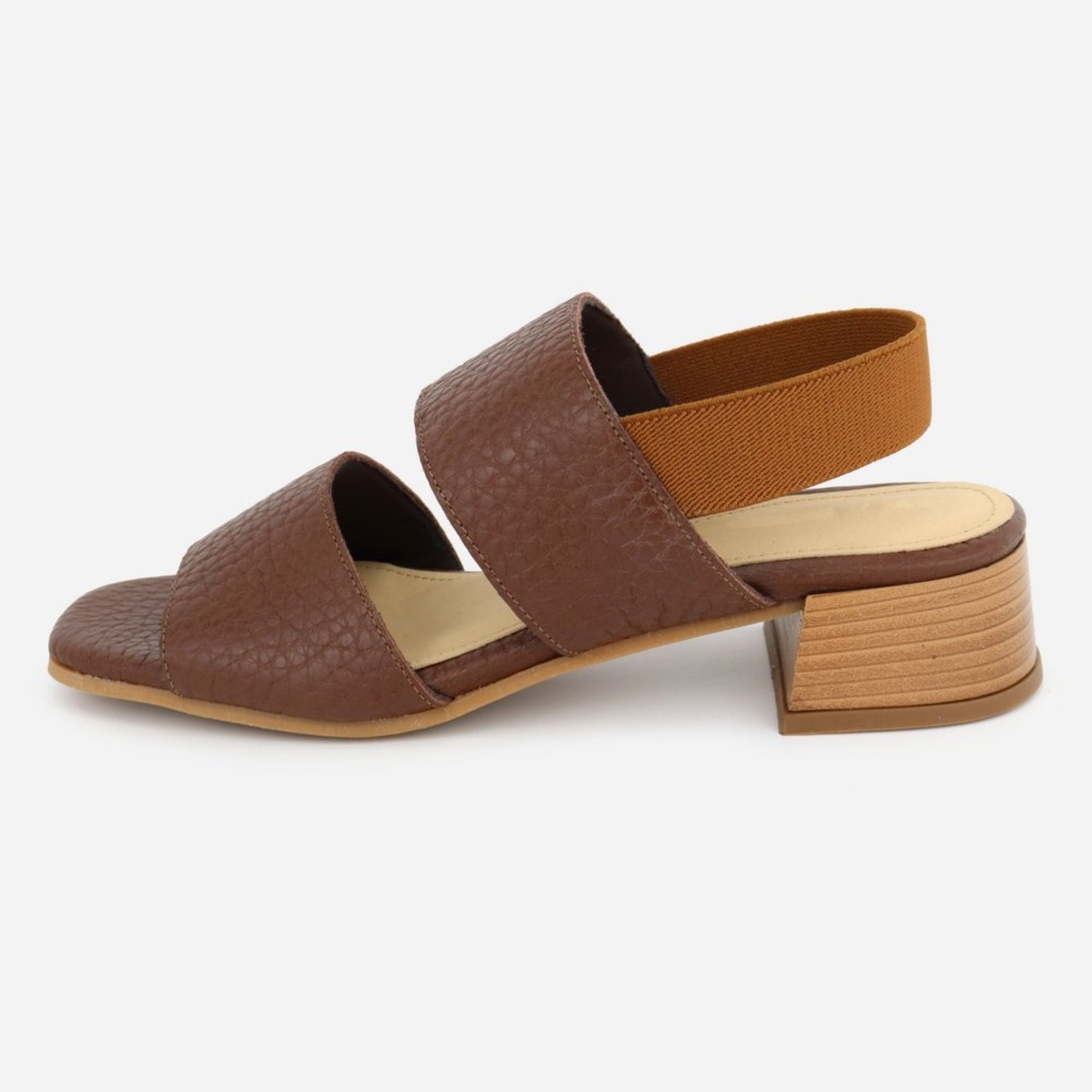 Imagem principal Sandália Fácil Calce Maria Paula Couro Baixo Salto MARIA PAULA marrom