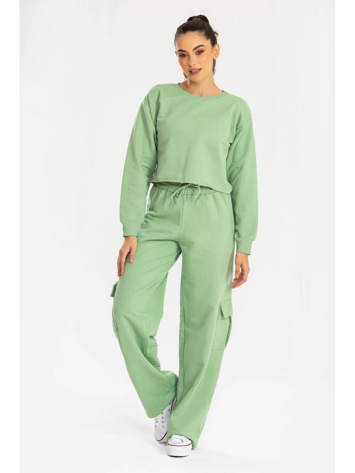 Imagem principal Conjunto Moletom Feminino Confortável Meu Jeans verde