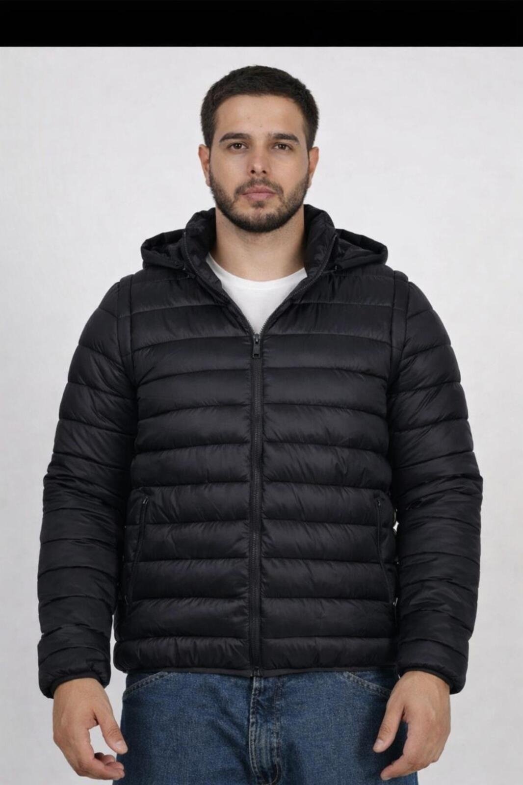 Imagem principal Jaqueta Masculina Sh Fashion Plus Size Vira Colete Inverno Cor SH FASHION preto