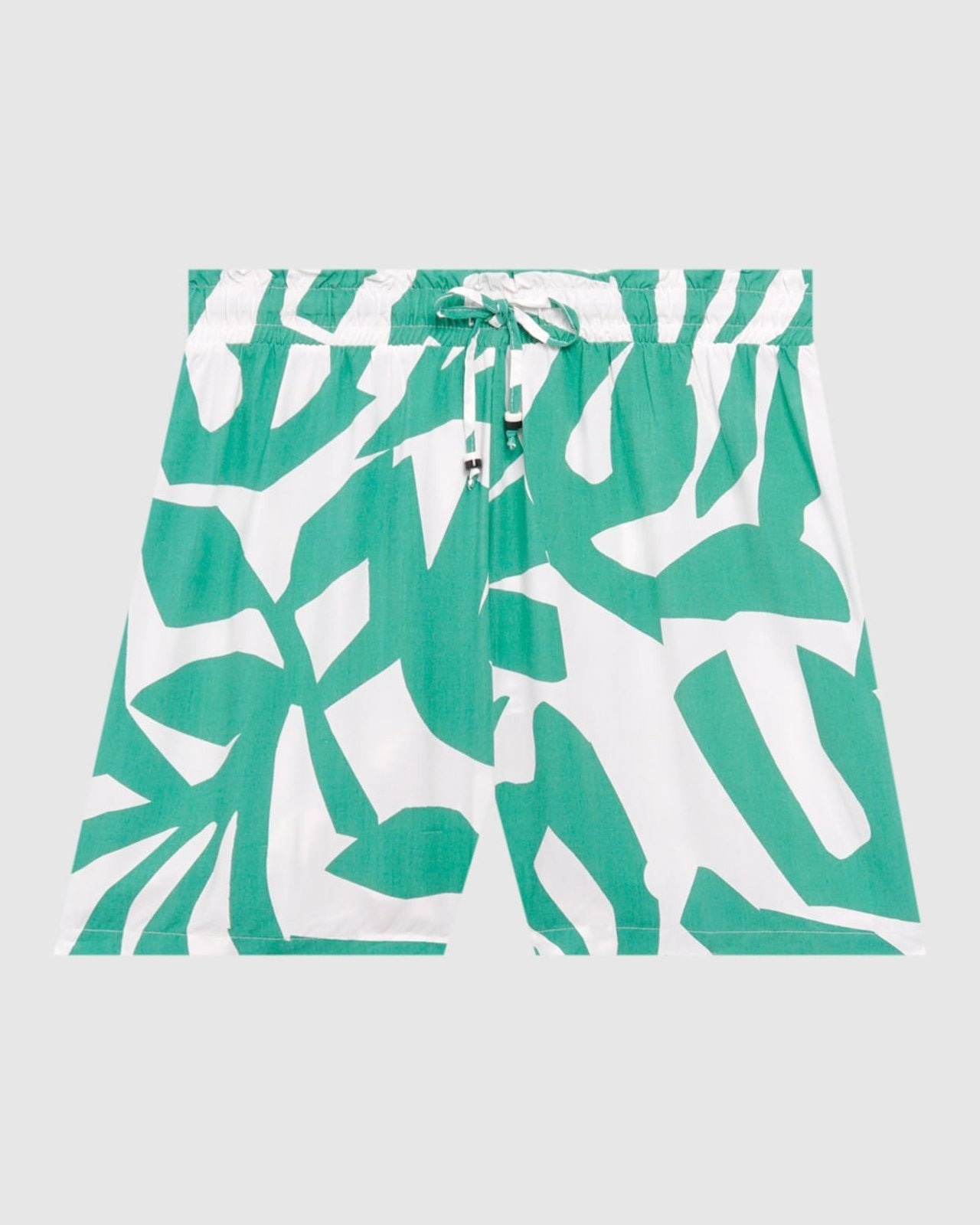 Imagem principal Shorts Feminino Plus Size Estampado Com Cadarço Em Viscose MALWEE PLUS verde
